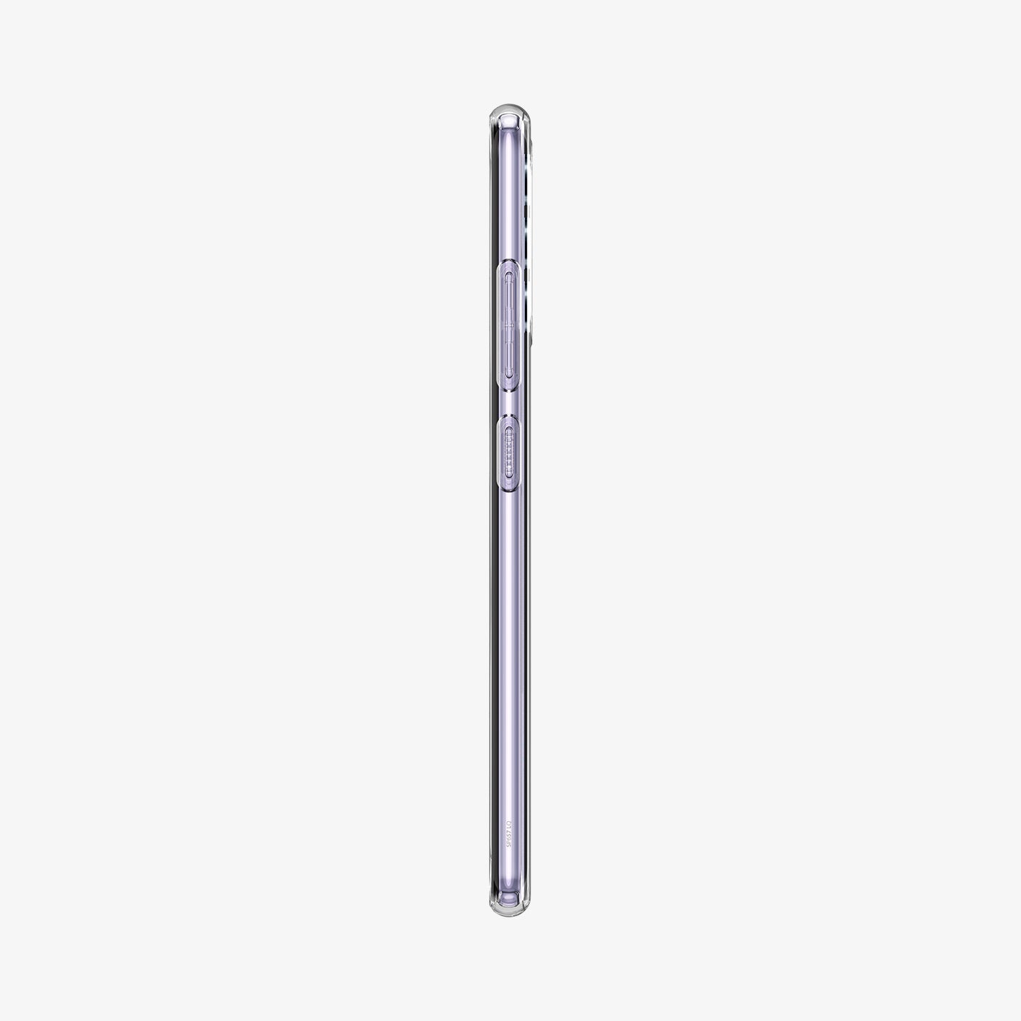 ACS04594 - Galaxy A23 5G Case Liquid Crystal in Crystal Clear showing the side with side buttons