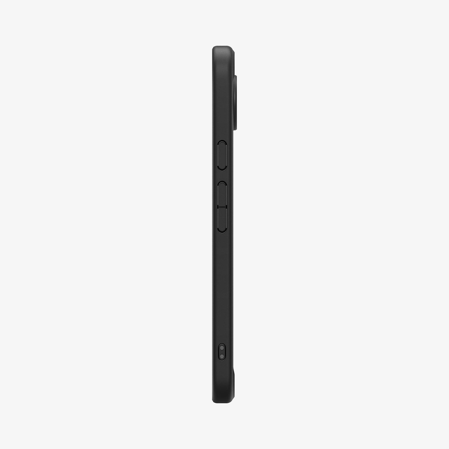 ACS07724 - Pixel 9 Pro XL Case Ultra Hybrid in Matte Black showing the side with volume buttons