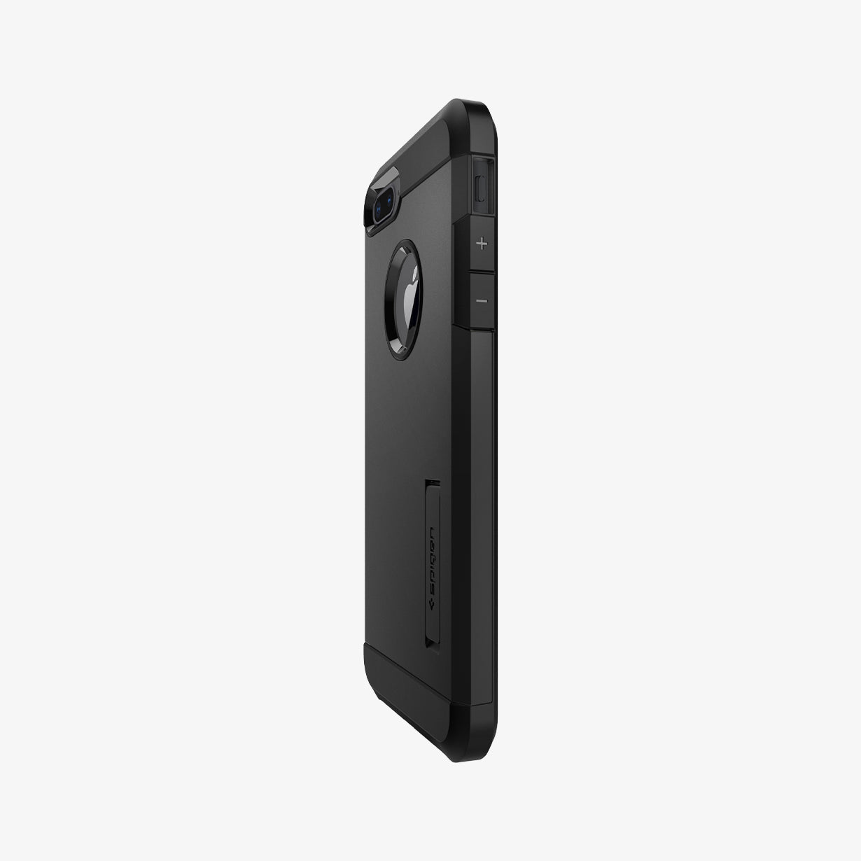 055CS22246 - iPhone 7 Plus Case Tough Armor 2 in Black showing the partial back and side