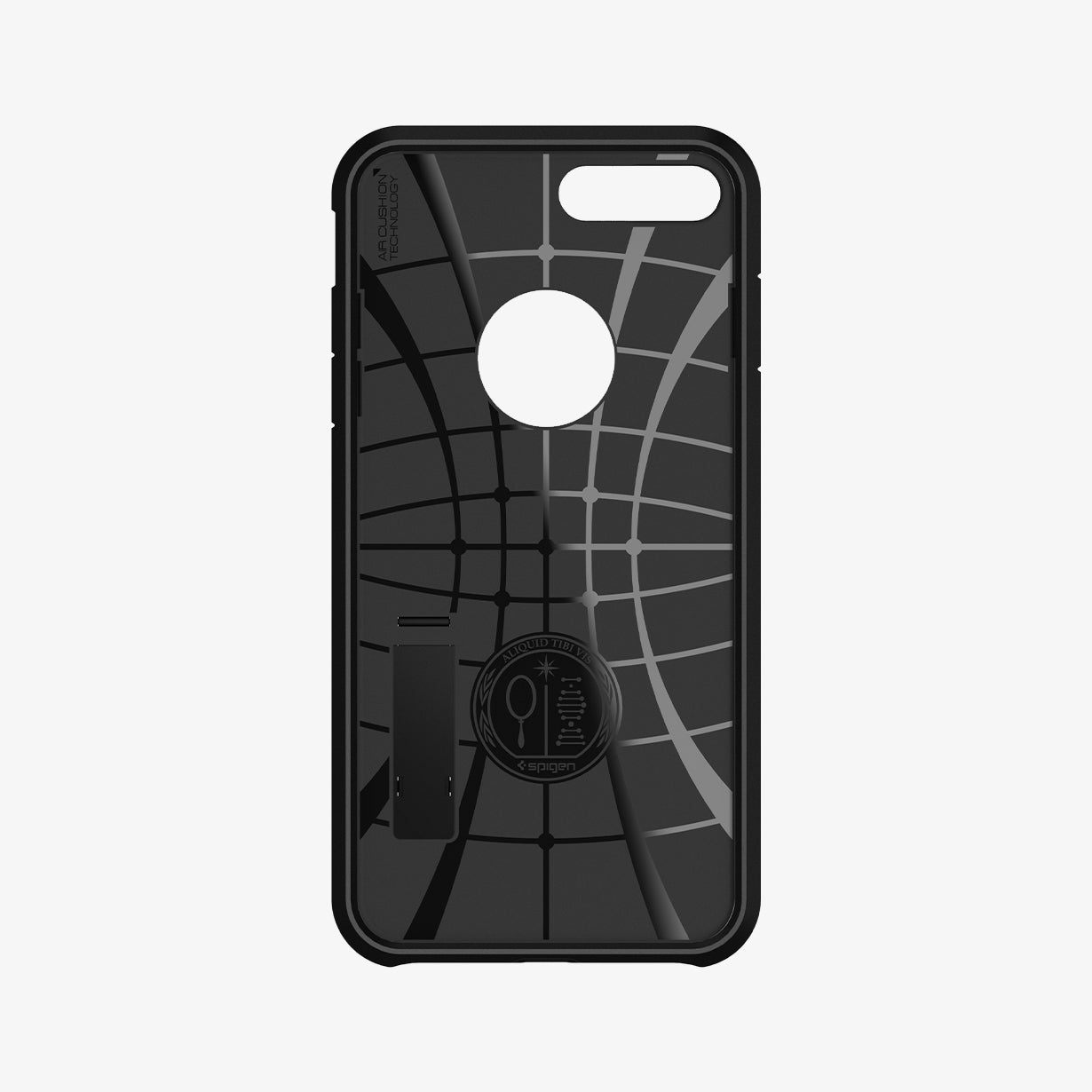 055CS22246 - iPhone 7 Plus Case Tough Armor 2 in Black showing the inner case with spider web pattern