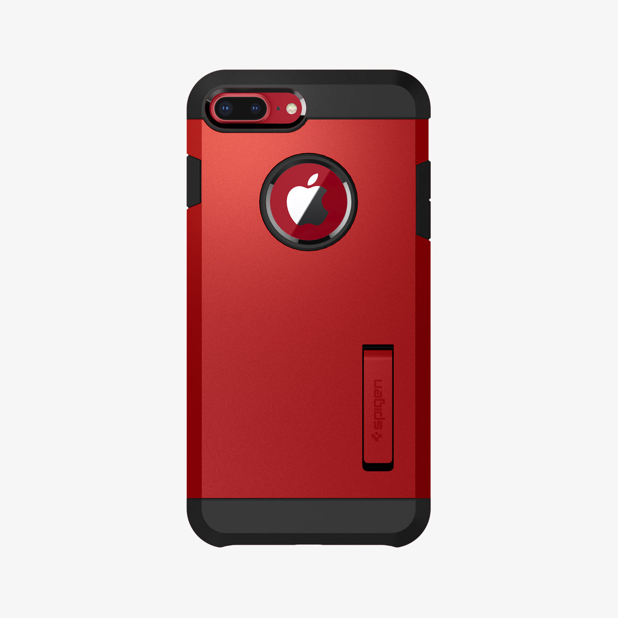 055CS24040 - iPhone 7 Plus Case Tough Armor 2 in Red showing the back