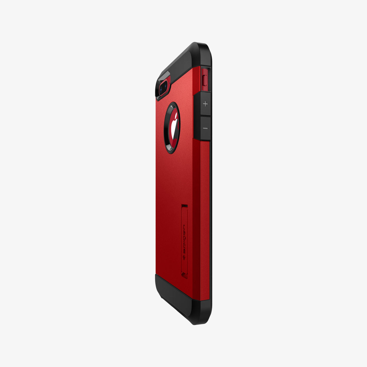 055CS24040 - iPhone 7 Plus Case Tough Armor 2 in Red showing the partial back and side