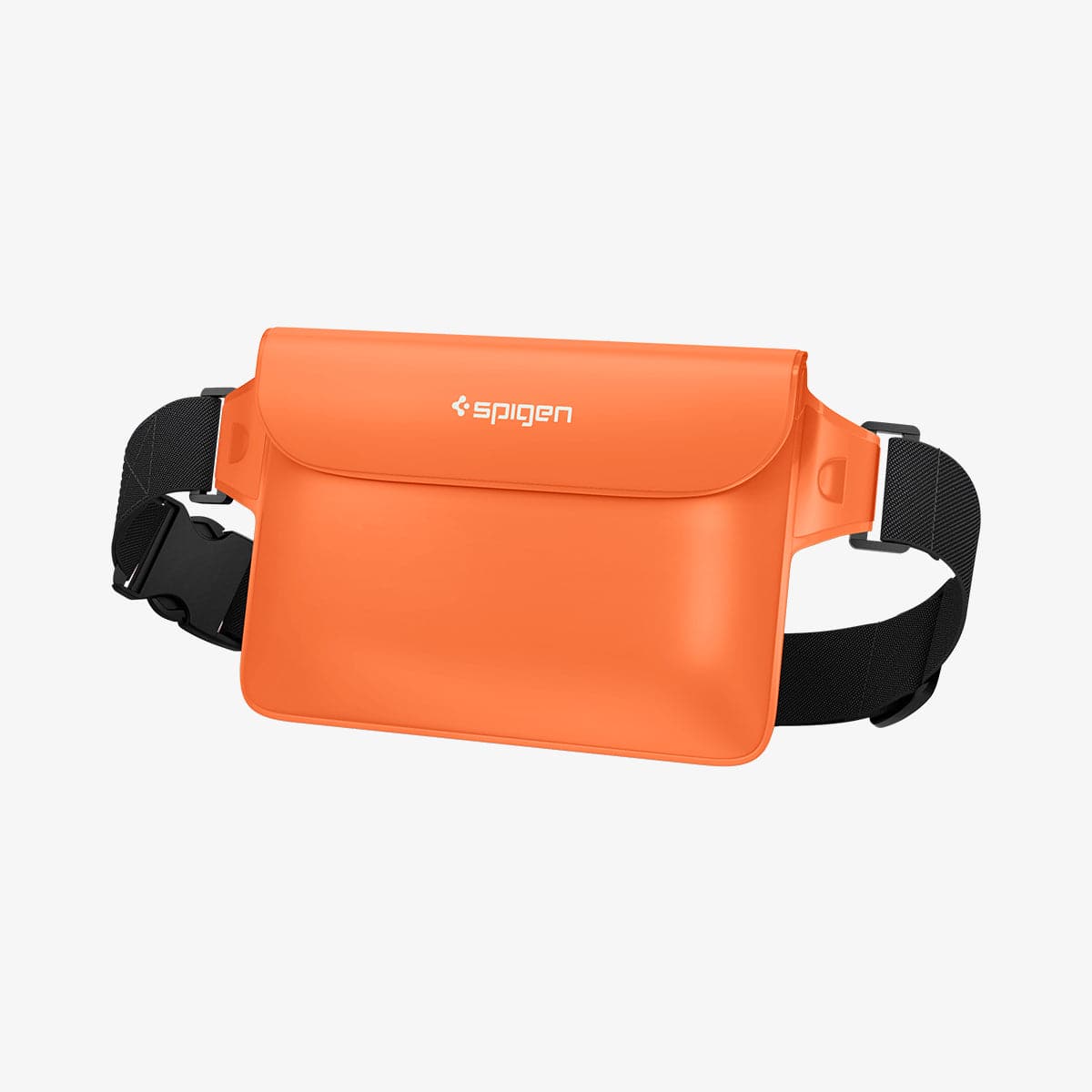 AMP06021 - AquaShield Waterproof Waist Bag (2 Pack) A620 in Sunset Orange showing the front with partial side of the strap