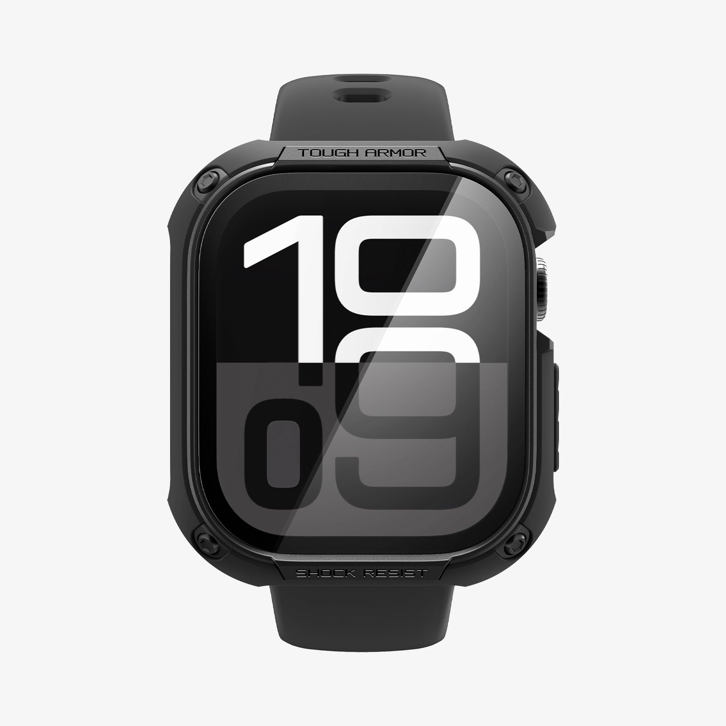 ACS08603 - Apple Watch 10 (46mm) Case Tough Armor in Black showing the front and partial sides