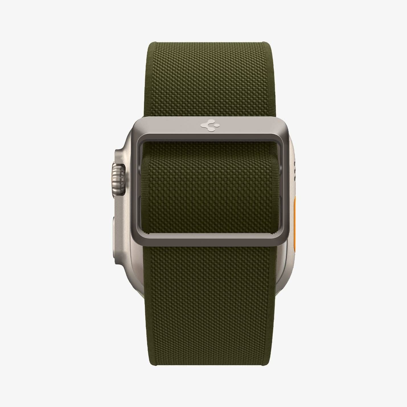 AMP05985 - Apple Watch Series (Apple Watch (49mm)/Apple Watch (45mm)/Apple Watch (42mm)) Watch Band Lite Fit Ultra in khaki showing the back