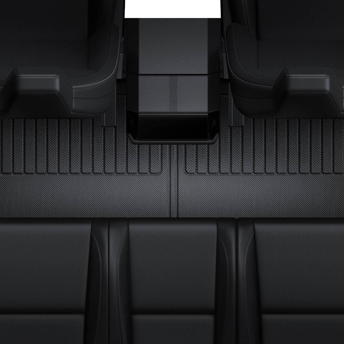 ACP08260 - Tesla Cybertruck WeatherBloc Floor Mat CLF in Black showing the top view 