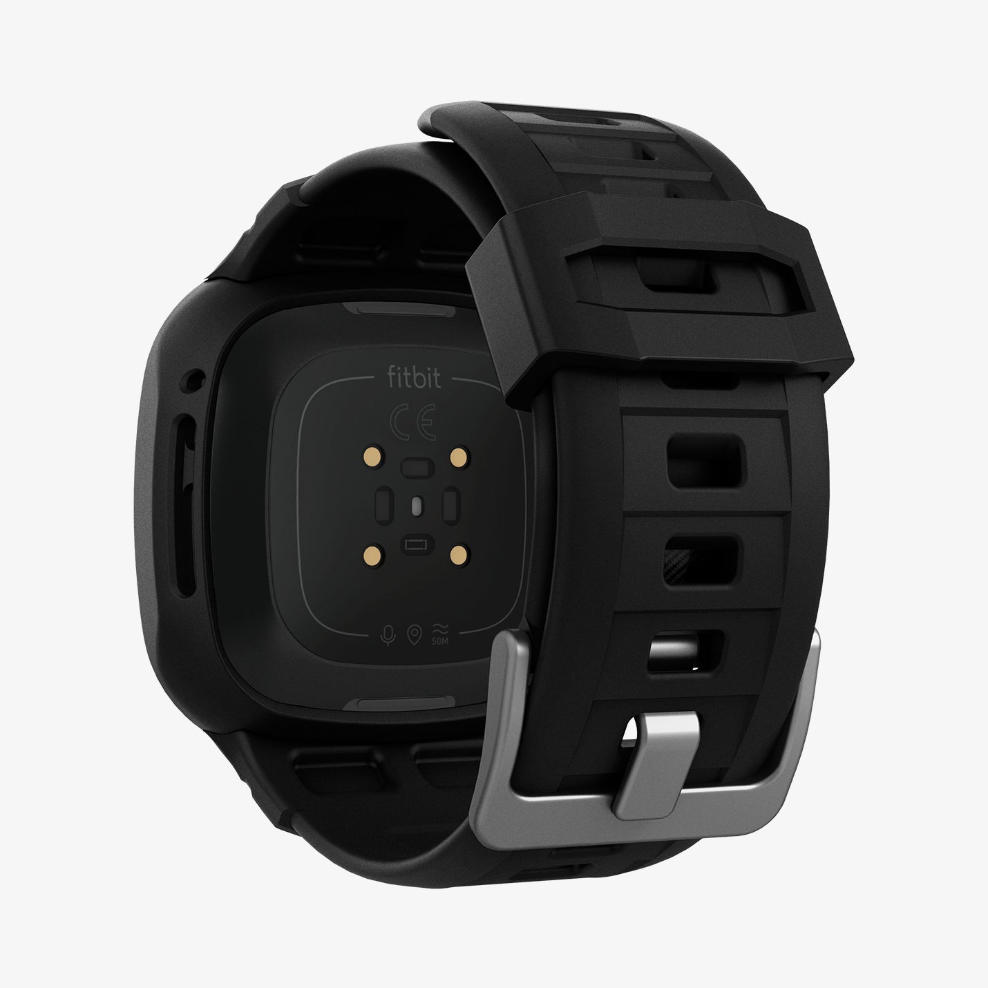 ACS02046 - Fitbit Versa 3 Band Rugged Armor Pro in black showing the back