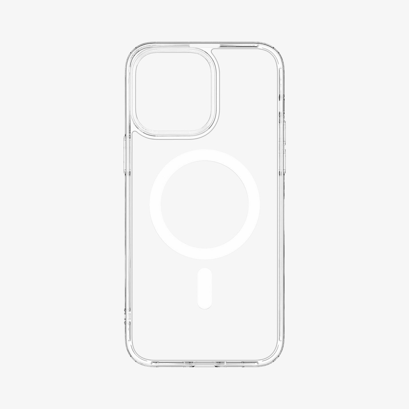 ACS05936 - iPhone 14 Pro Case Air Skin Hybrid (MagFit) in white showing the inside of case