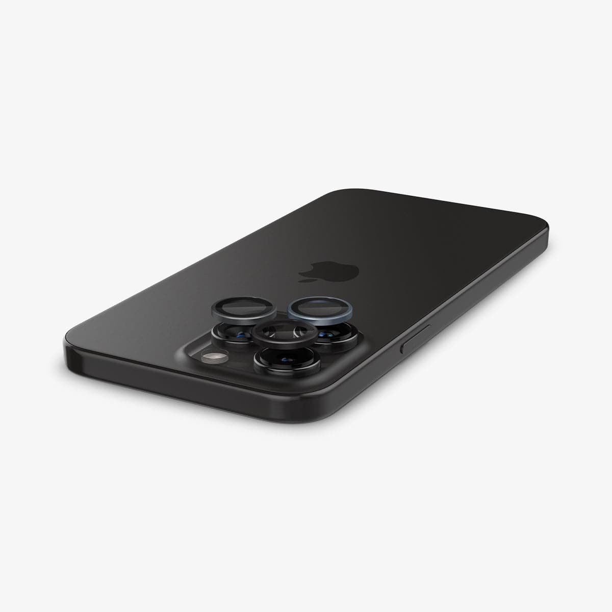 AGL06159 - iPhone 16 Pro / 16 Pro Max Optik Pro Lens Protector in zero one showing the lens protector hovering above the camera lens