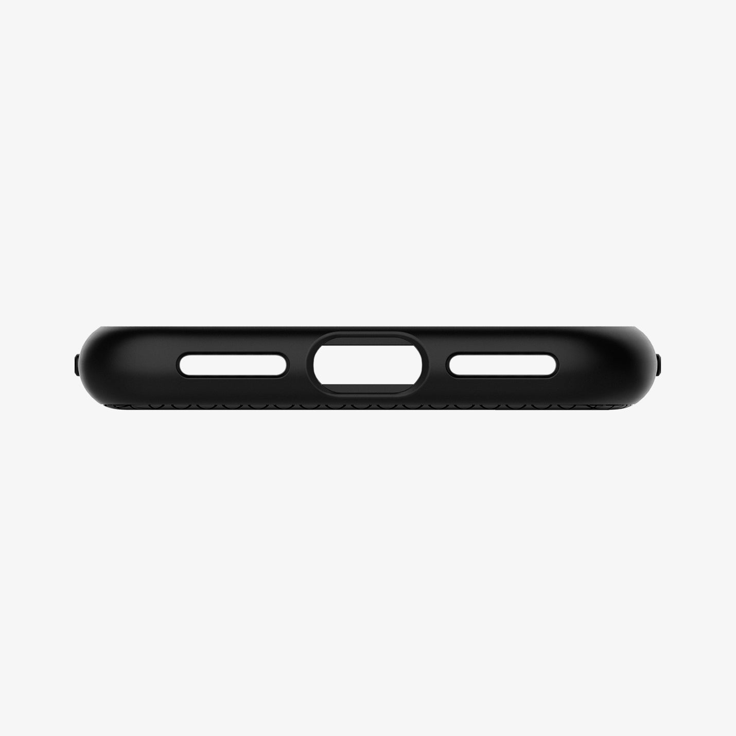 057CS22123  - iPhone XS Case Liquid Air in  Matte Black showing the bottom