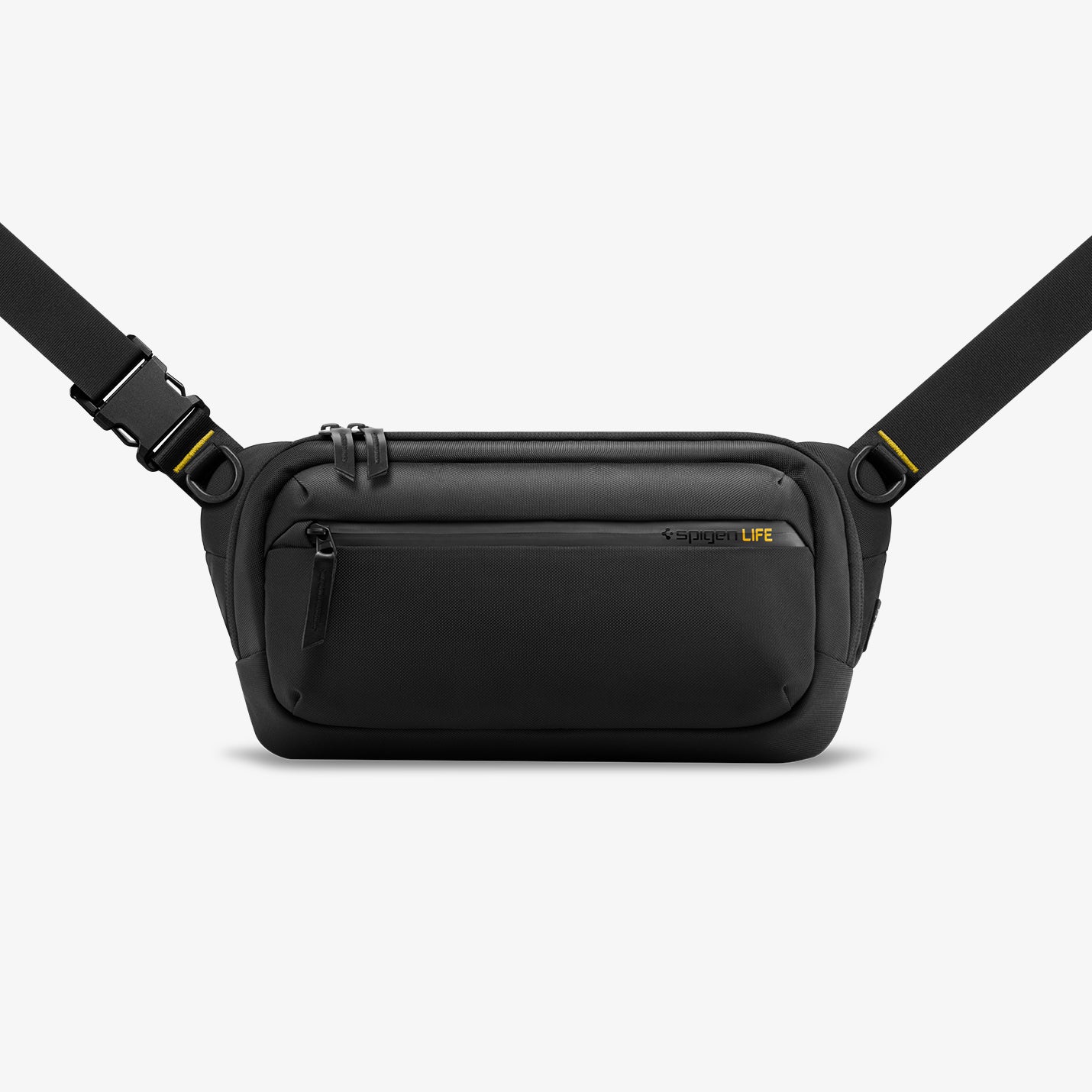 AFA07482 - Sling Bag KD410 in Black showing the front and strap