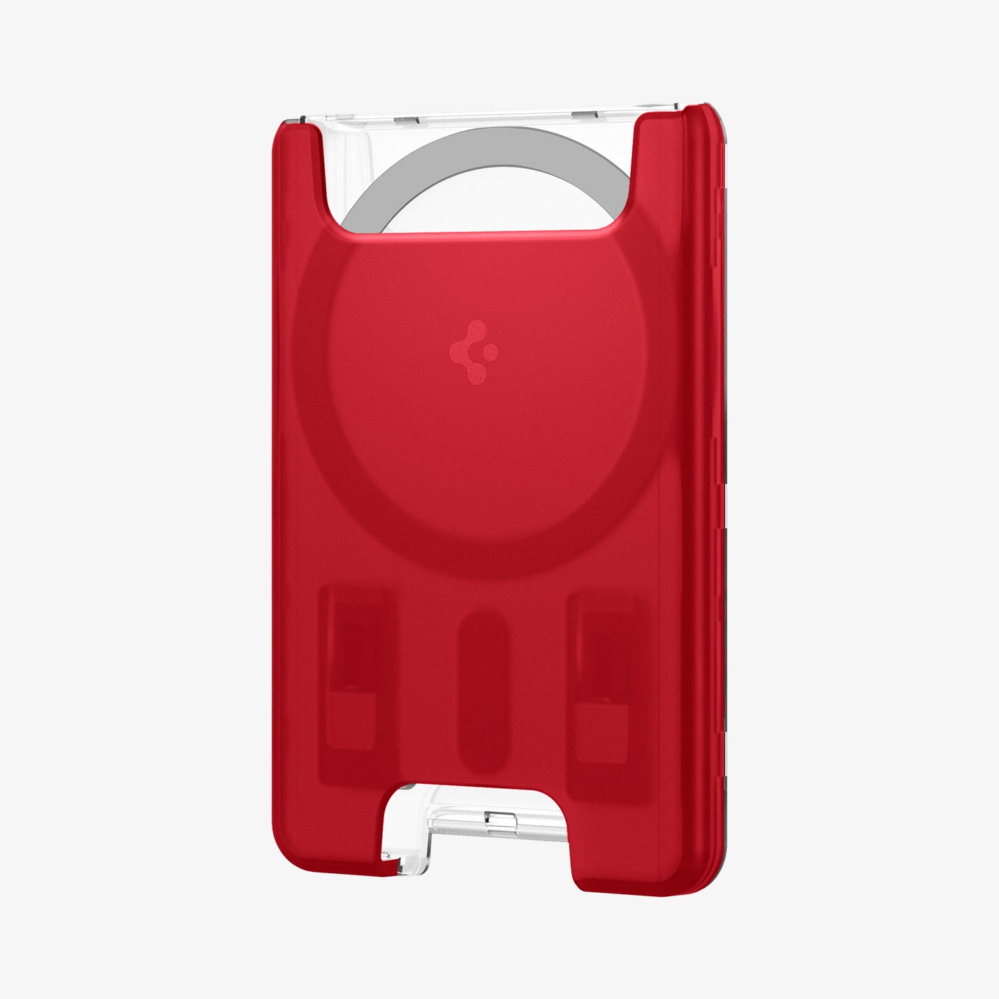 AFA07399 - MagSafe Card Holder Classic C1 (MagFit) in Ruby showing the front and partial side