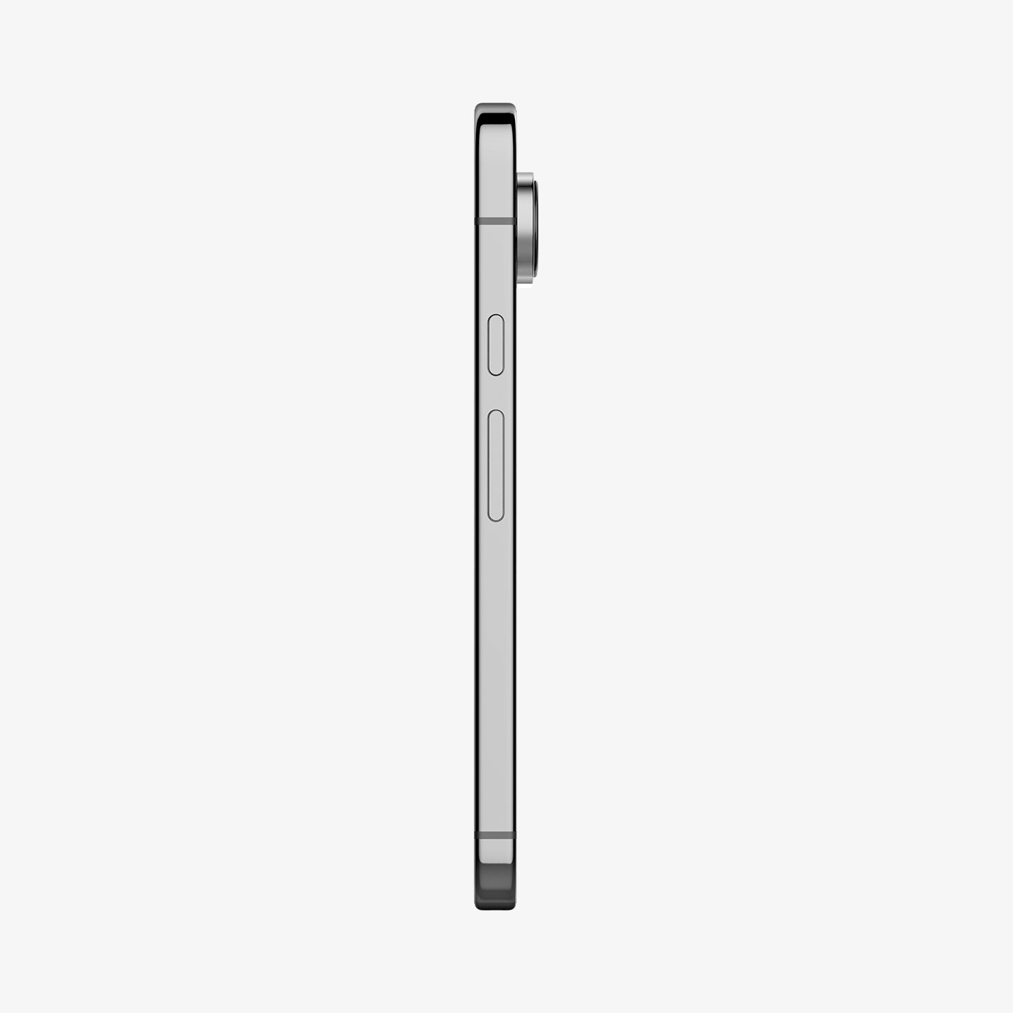 AGL08444 - Pixel 9 Case Optik EZ Fit Lens Protector in Crystal Clear showing the side with volume buttons