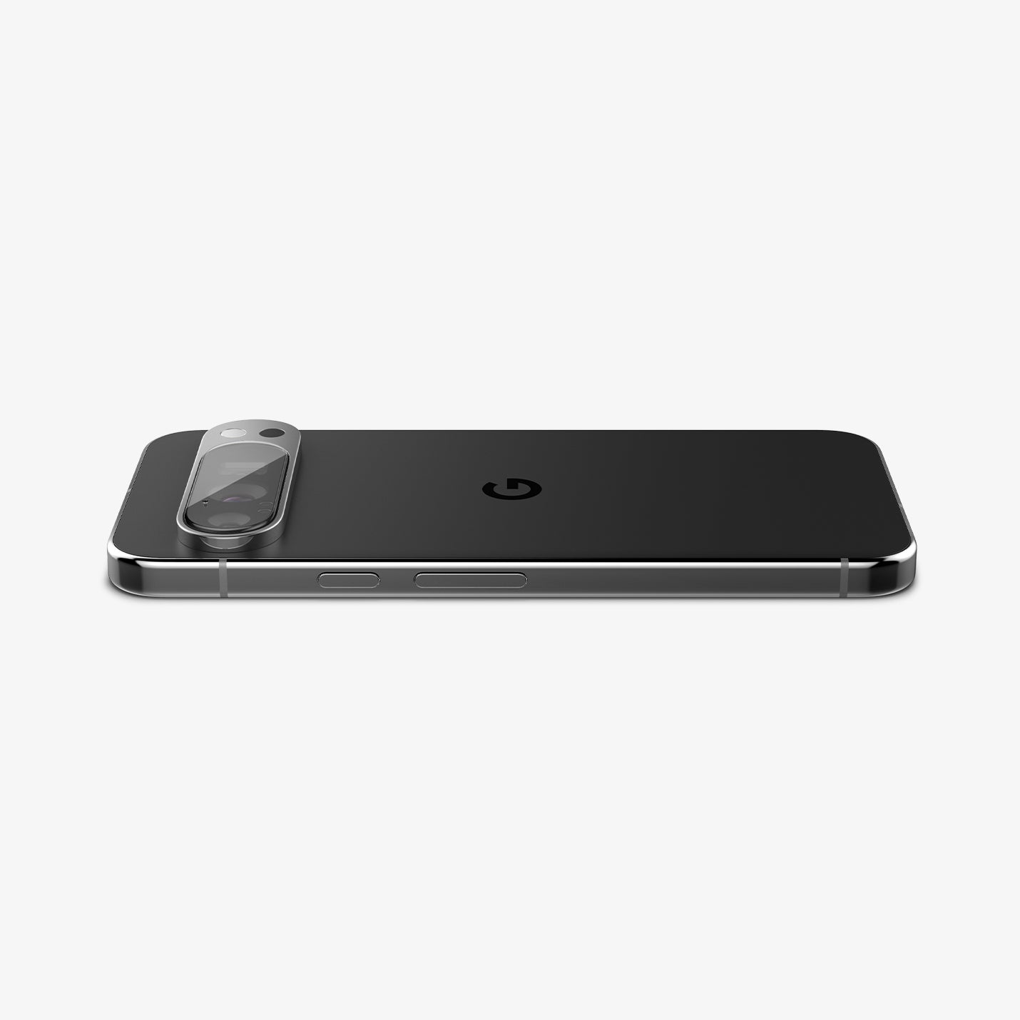 AGL08446 - Pixel 9 Pro XL Case Optik EZ Fit Lens Protector in Crystal Clear showing the back, partial side with lens protector installed