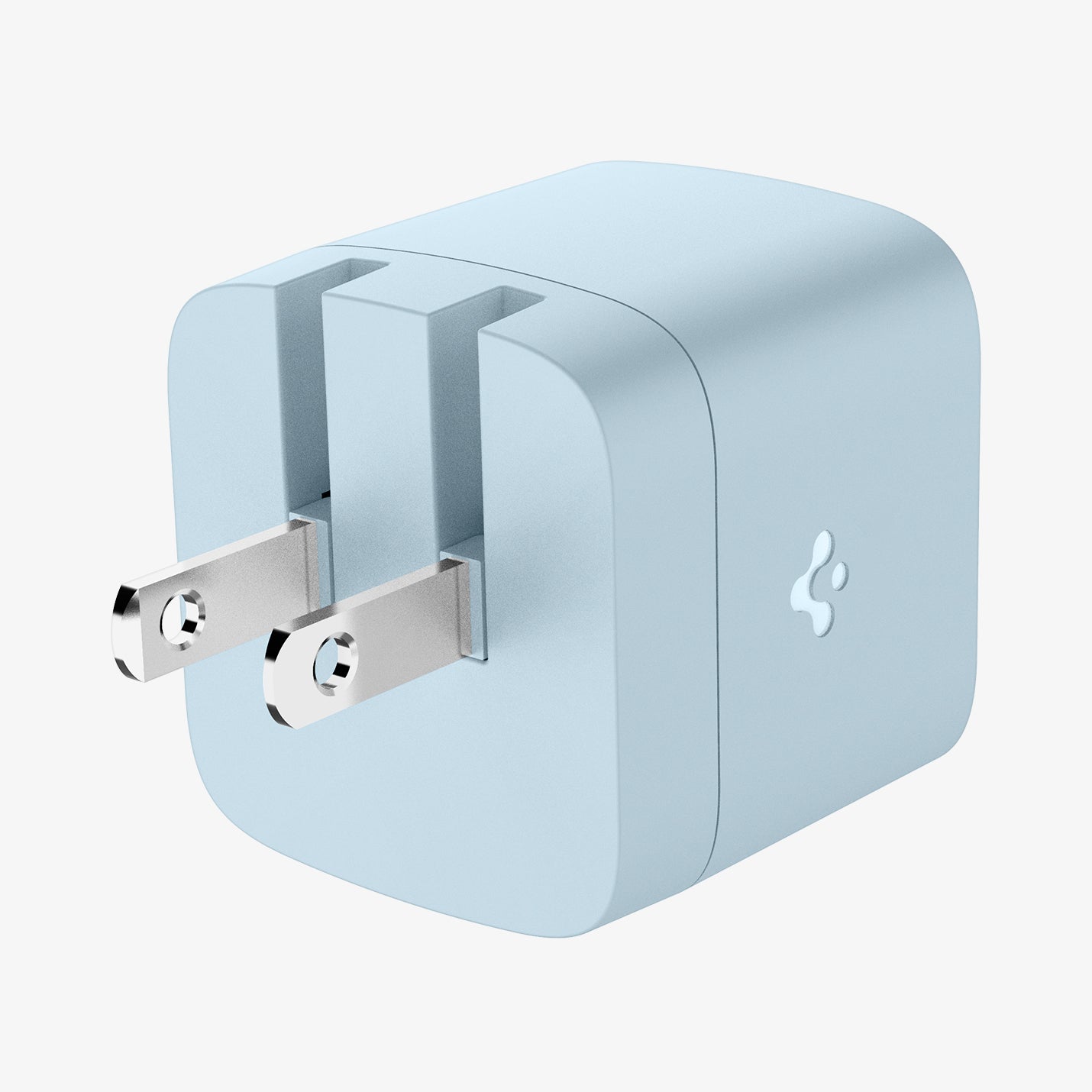 ACH05144 - ArcStation™ Pro GaN 352 Dual USB-C Wall Charger PE2202 in Sierra Blue showing the sides, bottom and power plug