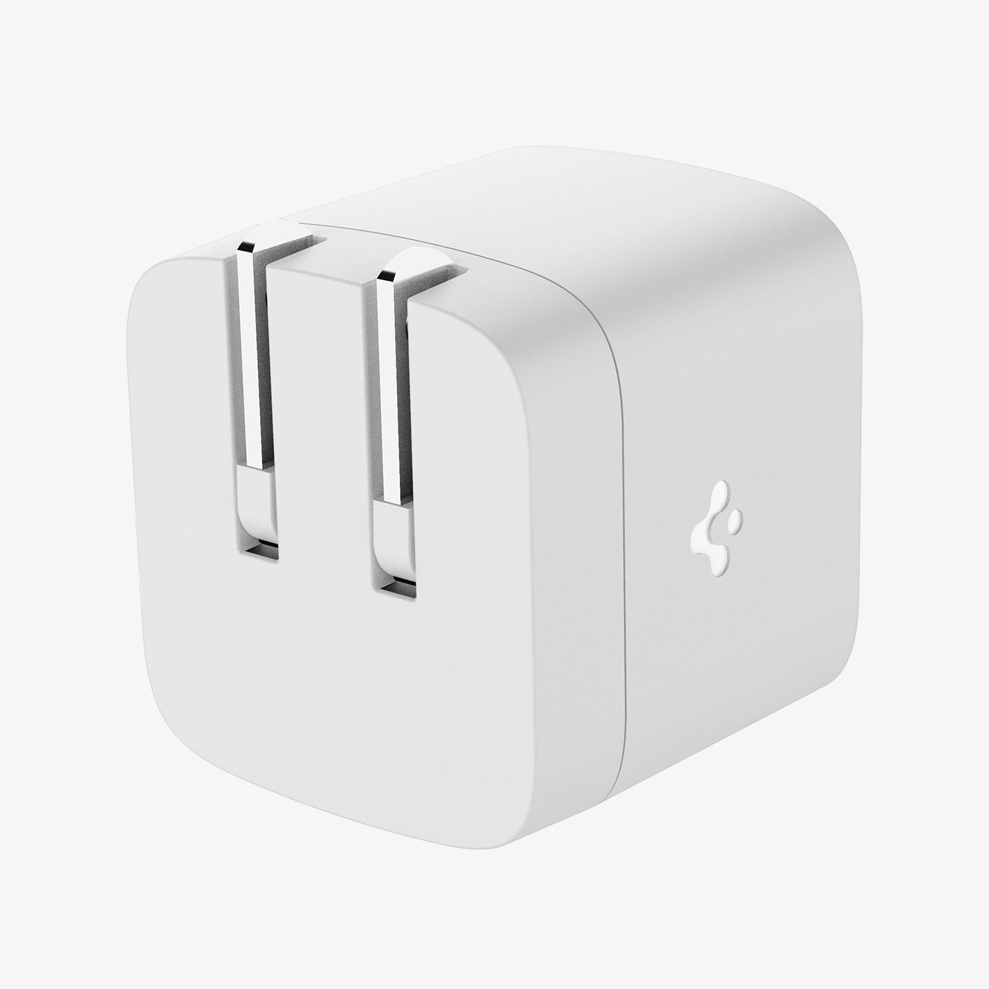 ACH05143 - ArcStation™ Pro GaN 352 Dual USB-C Wall Charger PE2202 in White showing the sides and bottom with power plug folded