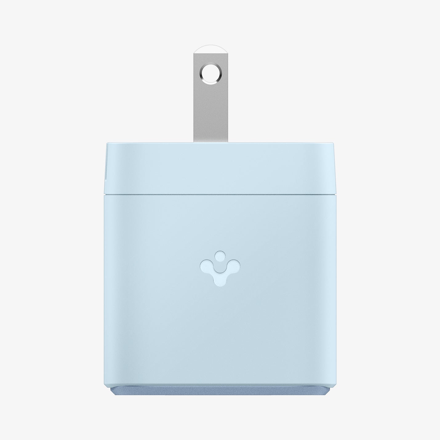 ACH05153 - ArcStation™ Pro GaN 452 Dual USB-C Wall Charger PE2203 in Sierra Blue showing the side and side of a plug upside down