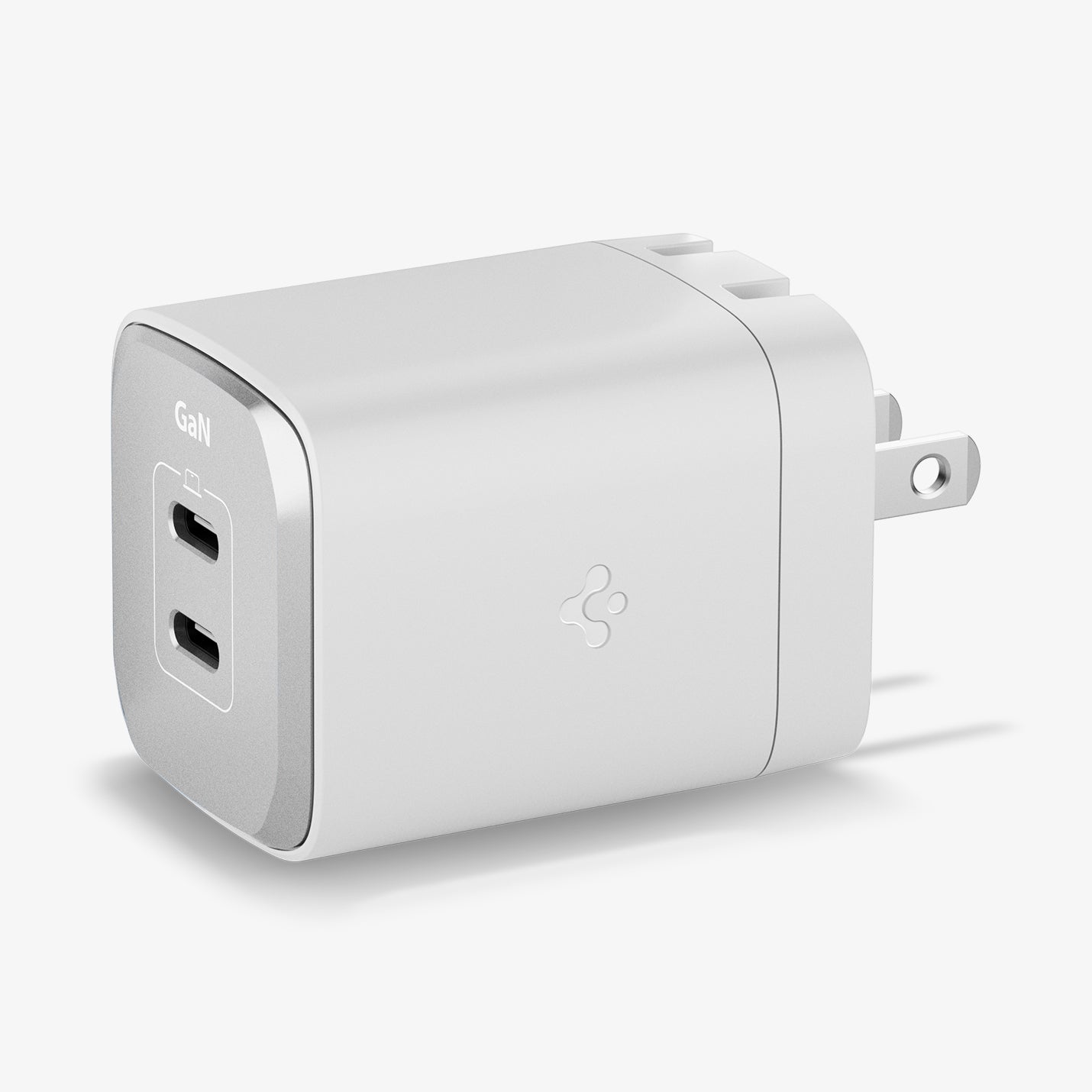 ACH05161 - ArcStation™ Pro GaN 652 Dual USB-C Wall Charger PE2204 in White showing both sides and top of the wall charger on a flat surface