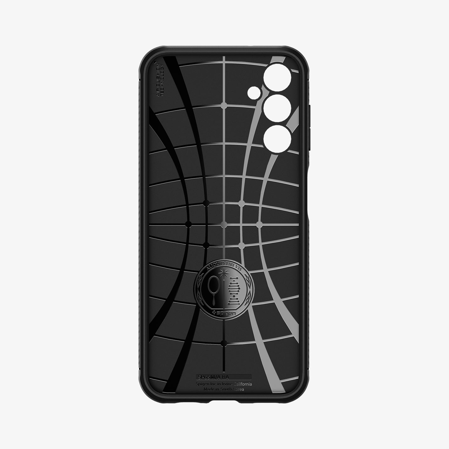 ACS05847 - Galaxy A14 5G Case Rugged Armor in Matte Black showing the inner case with spider web pattern