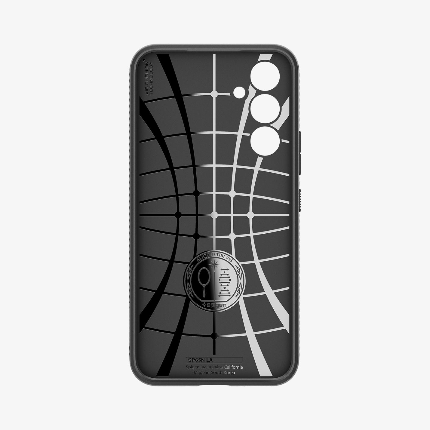 ACS05885 - Galaxy A54 5G Case Liquid Air in Matte Black showing the inner case with spider web pattern