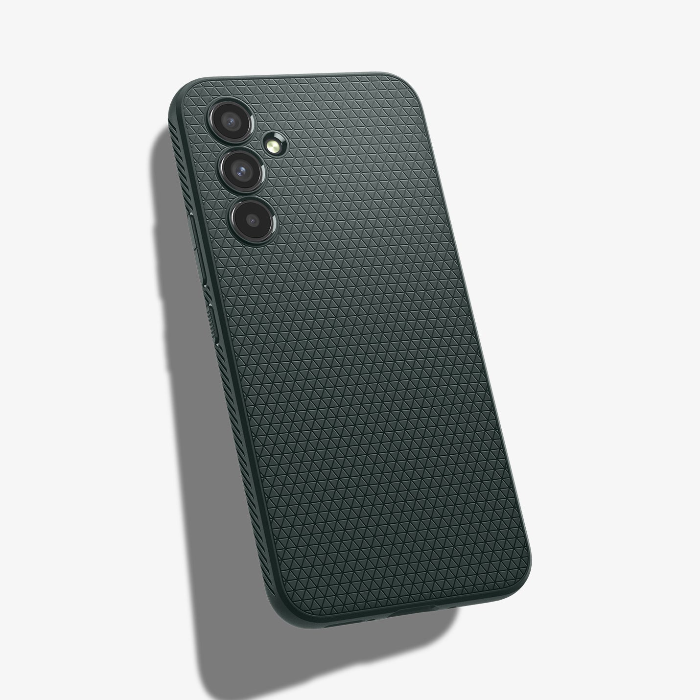 ACS06101 - Galaxy A54 5G Case Liquid Air in Abyss Green showing the back, partial side slightly tilting