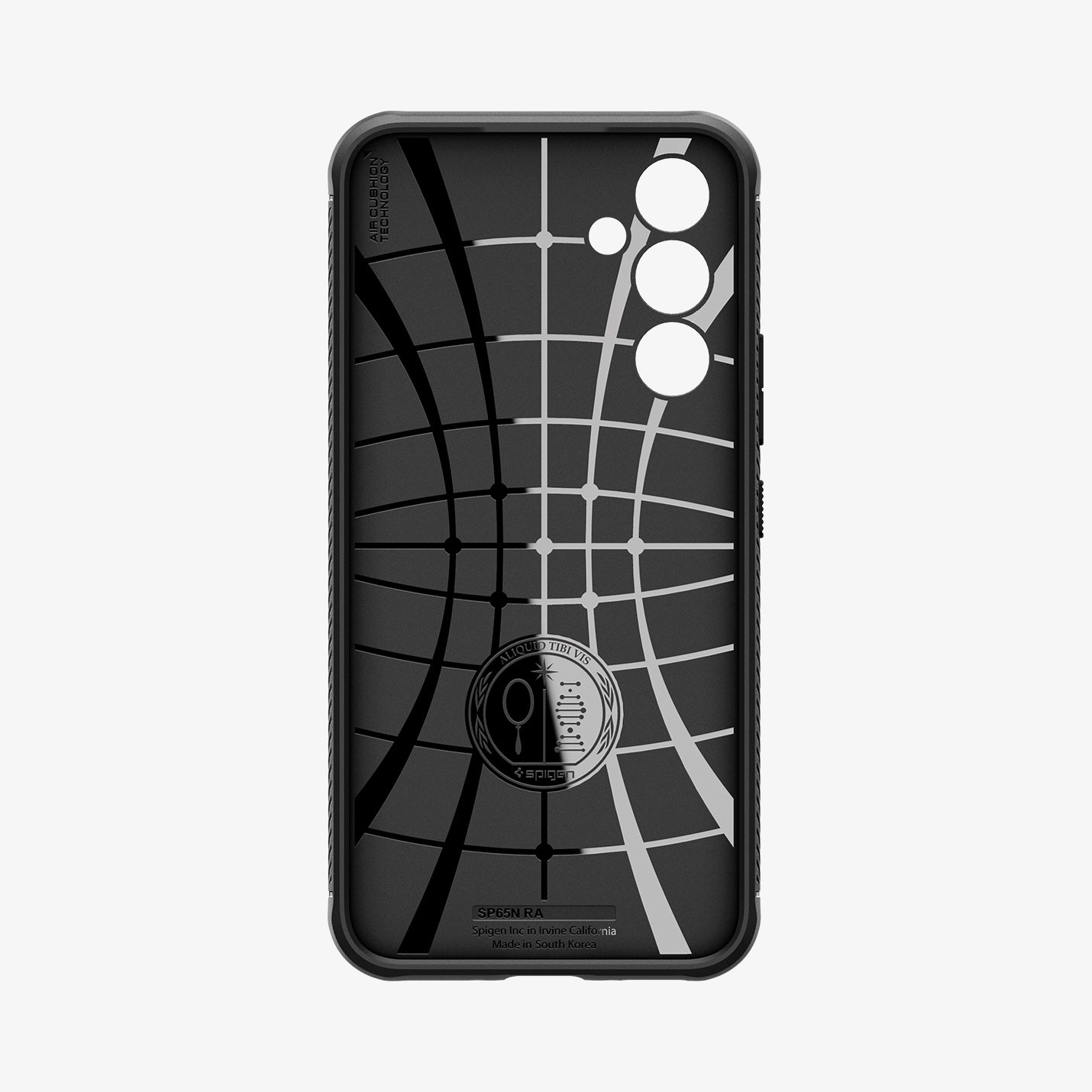 ACS05888 - Galaxy A54 5G Case Rugged Armor in Matte Black showing the inner case with spider web pattern