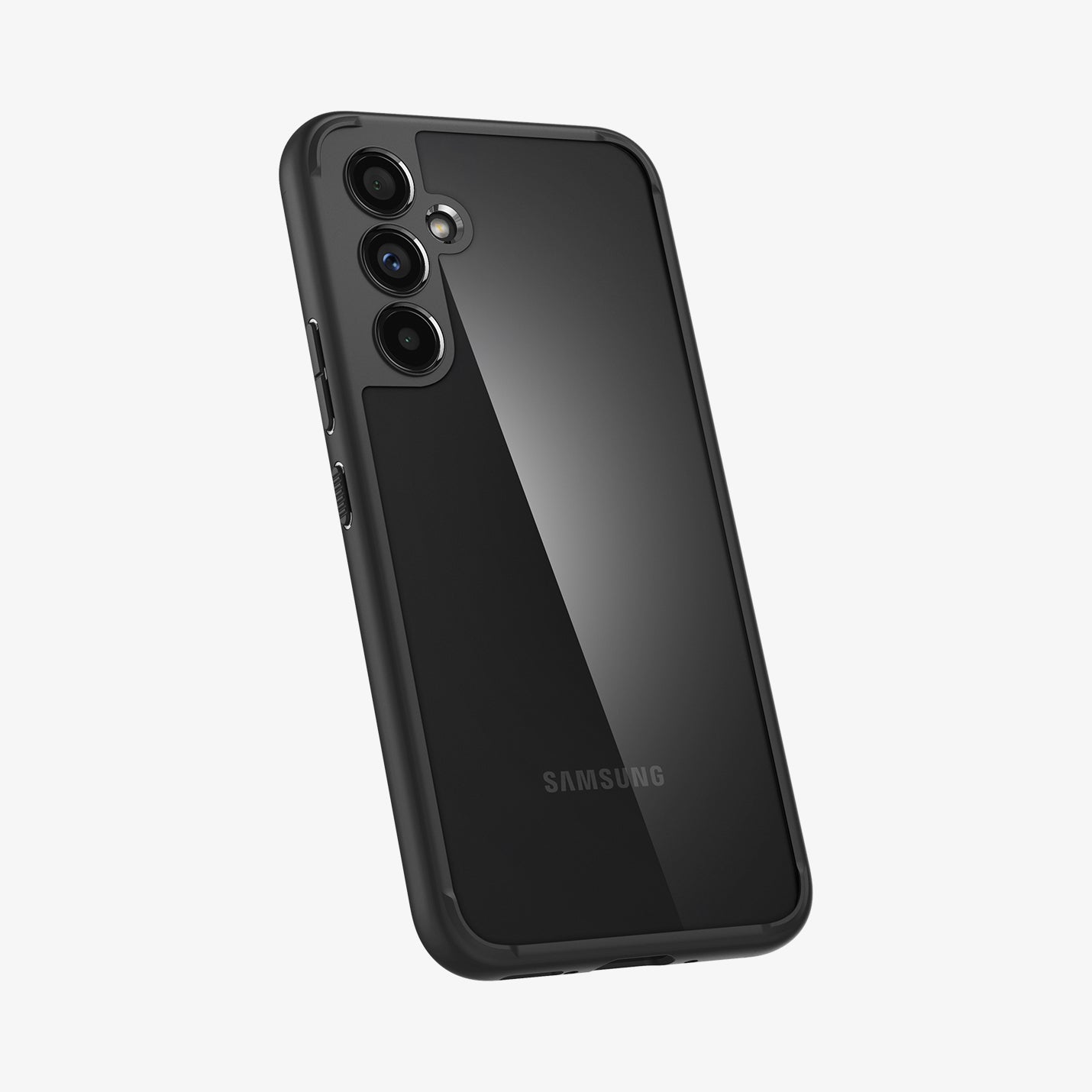 ACS05887 - Galaxy A54 5G Case Ultra Hybrid in Matte Black showing the back and partial side slightly tilted