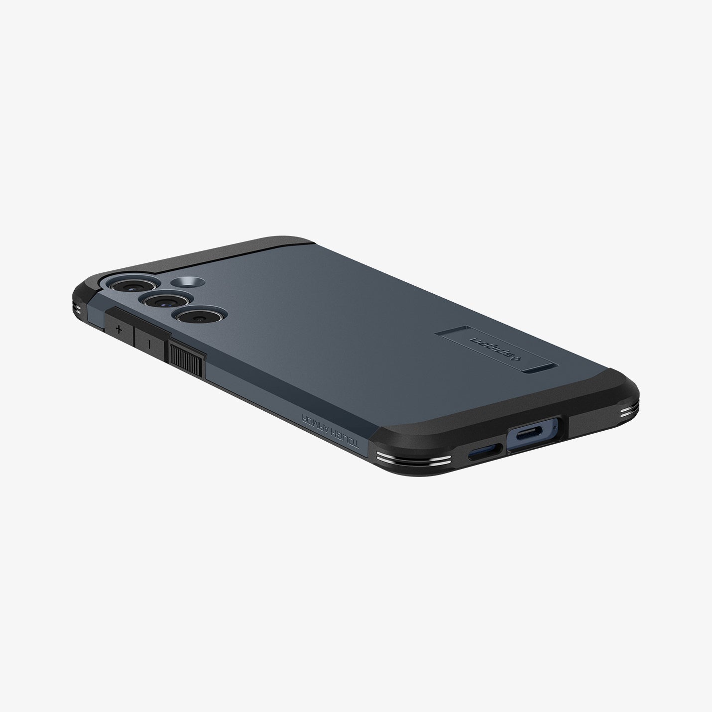 ACS07531 - Galaxy A55 5G Case Tough Armor in Metal Slate showing the back, partial side and bottom on a flat surface