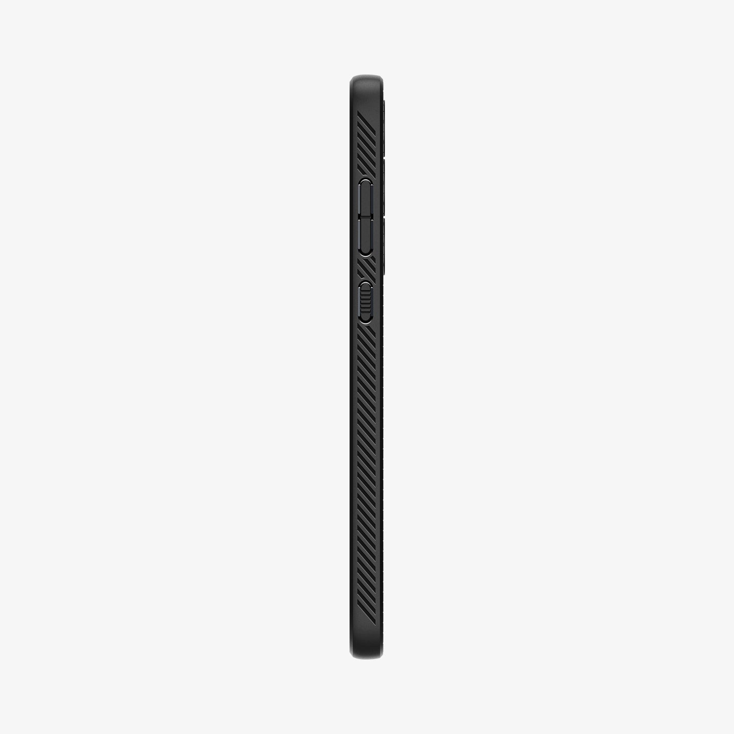 ACS07519 - Galaxy A35 5G Case Liquid Air in Matte Black showing the side with side buttons