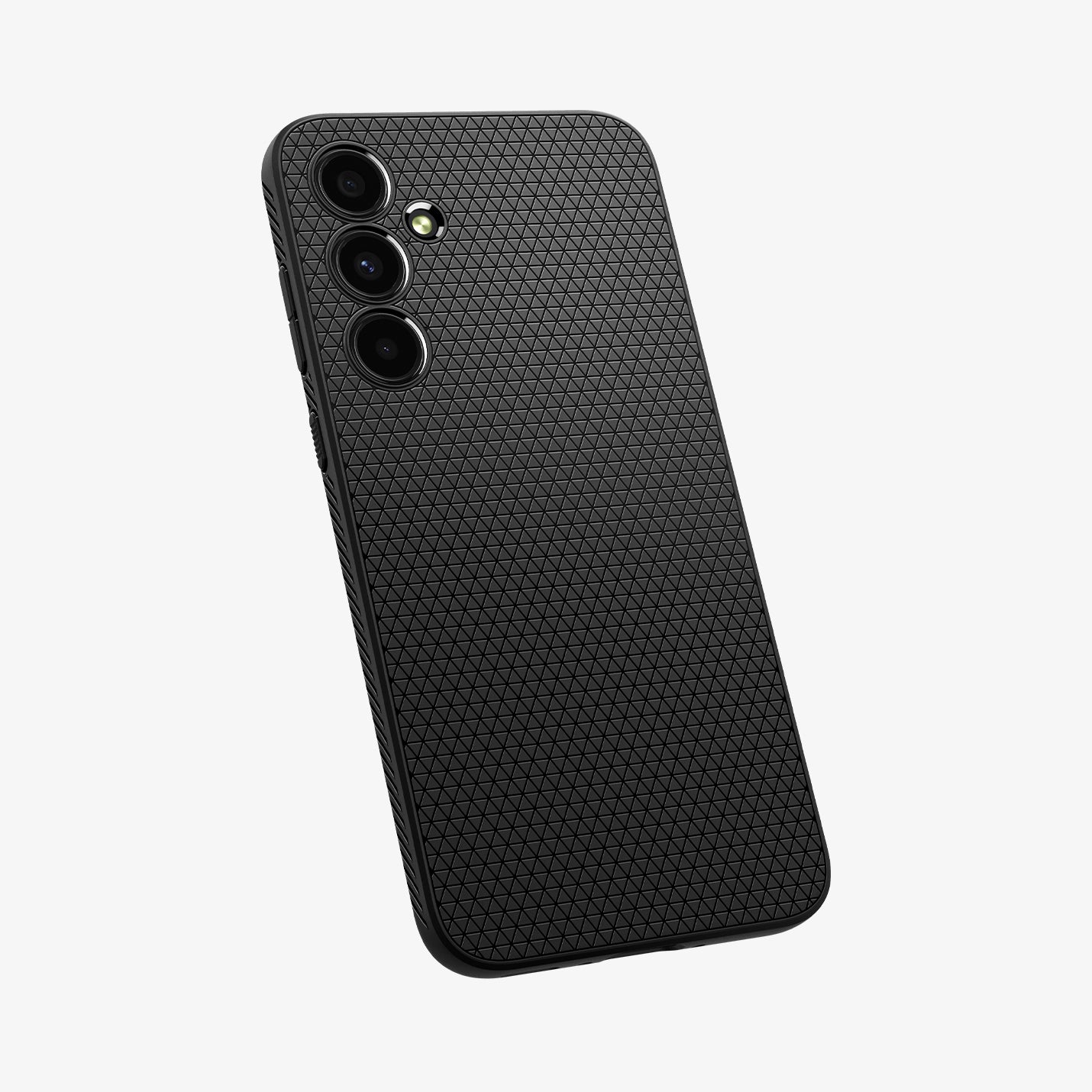 ACS07519 - Galaxy A35 5G Case Liquid Air in Matte Black showing the back and partial side with side buttons