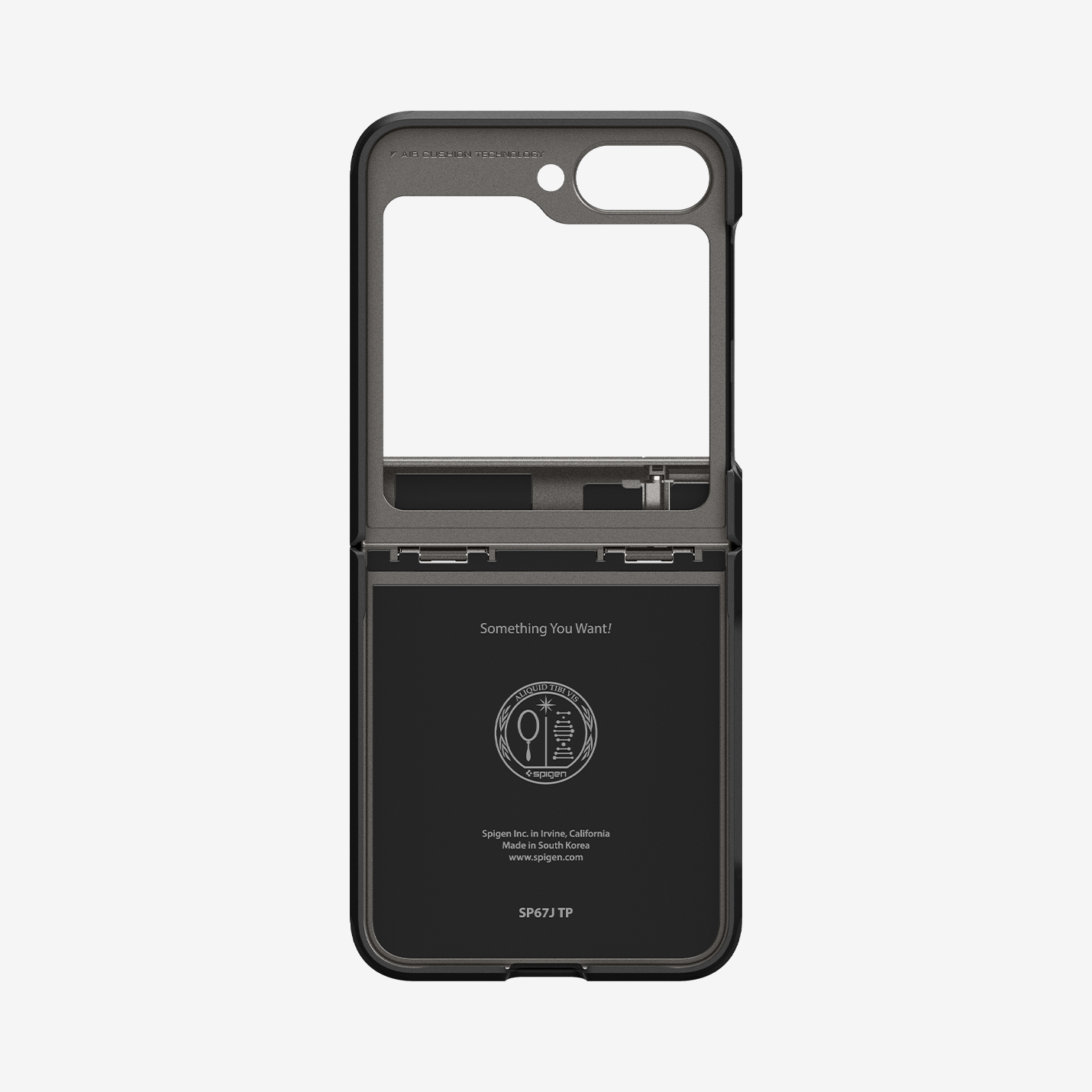 ACS08360 - Galaxy Z Flip 6 Case Tough Armor Pro in Gunmetal showing the inner case