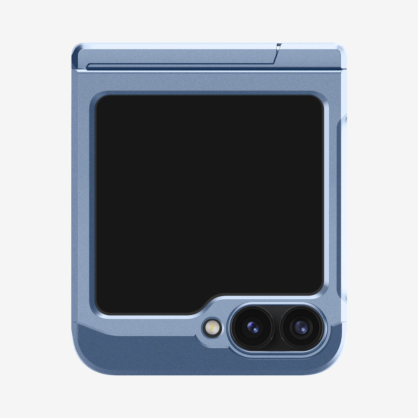 ACS08361 - Galaxy Z Flip 6 Case Tough Armor Pro in Sierra Blue showing the back folded