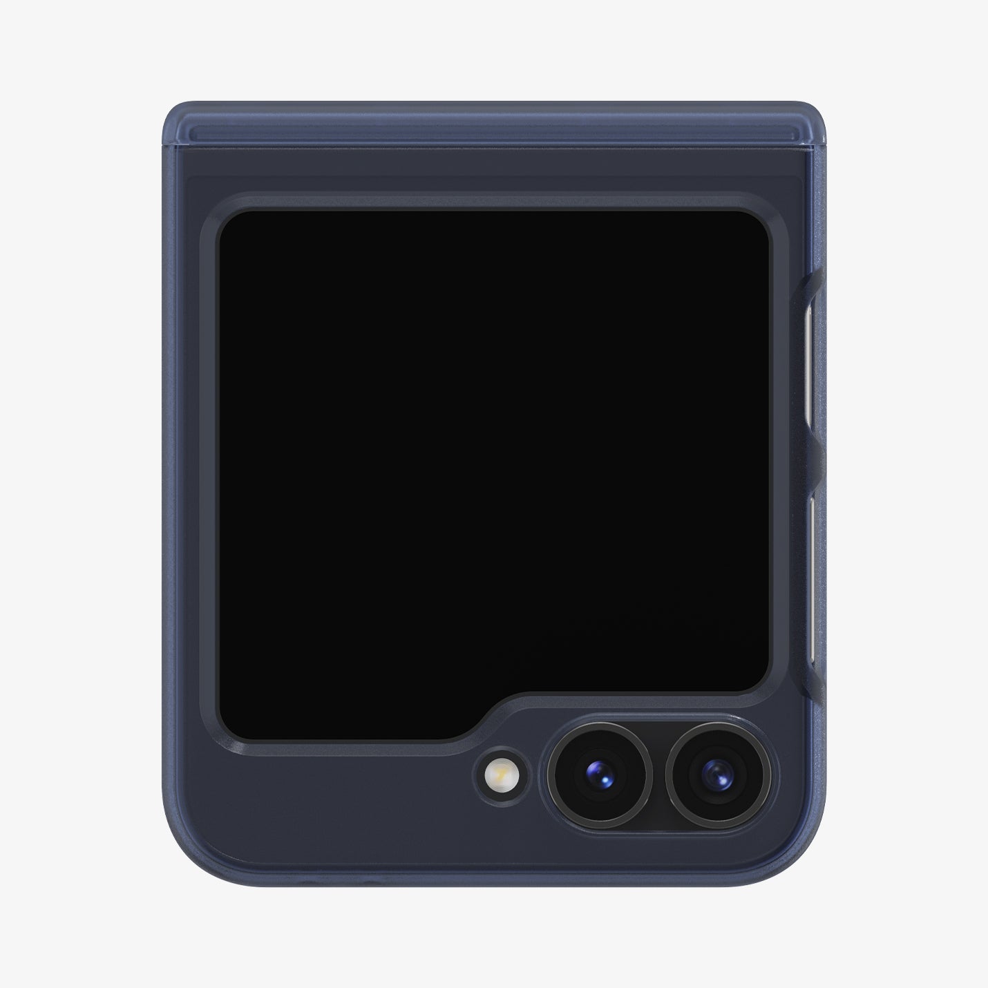 ACS08288 - Galaxy Z Flip 6 Case Ultra Hybrid Pro in Frost Navy Blue showing the back folded