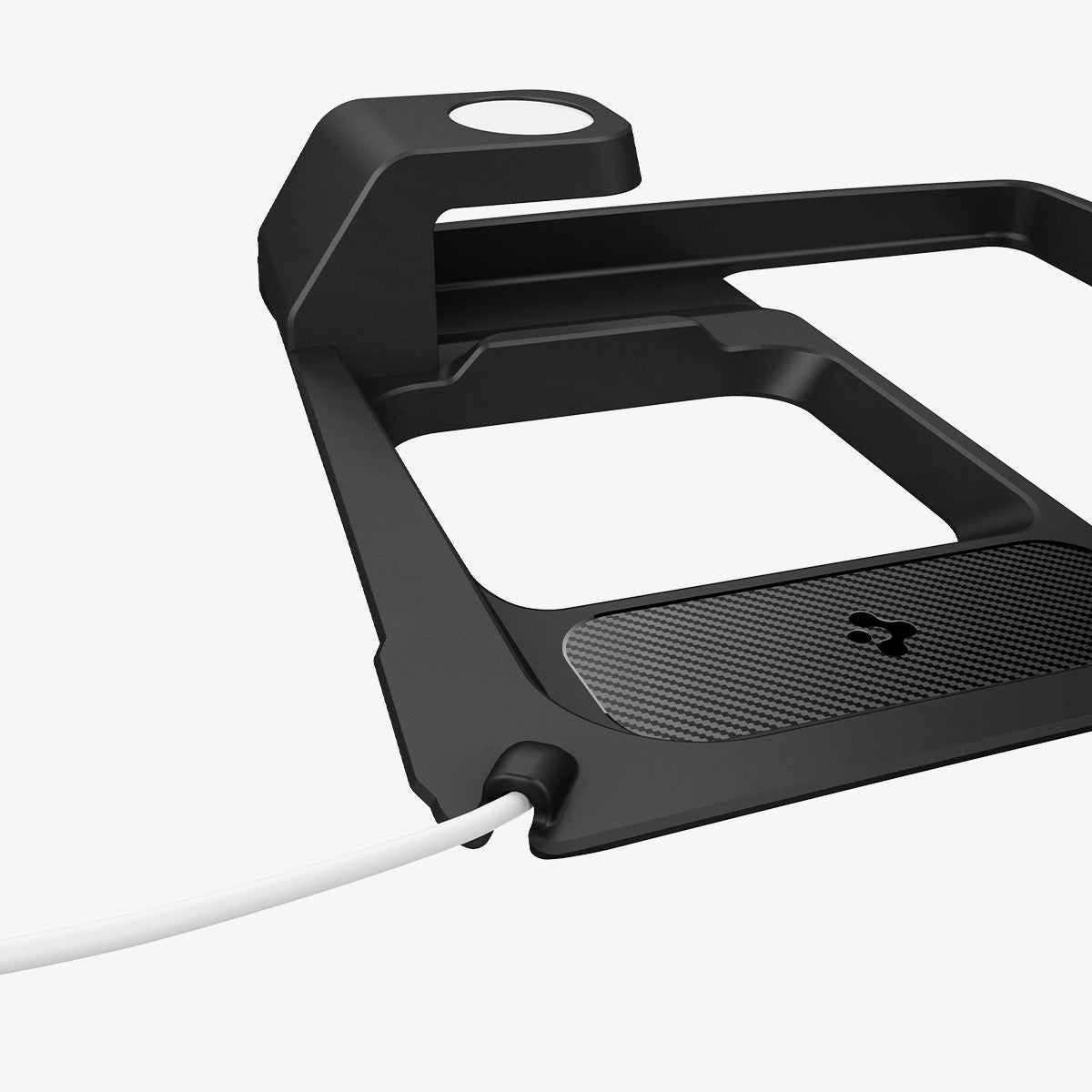 ACP07501 - Tesla Model 3 Highland - 3 in 1 Charging Organizer TO272H in Black showing the side with cord attached