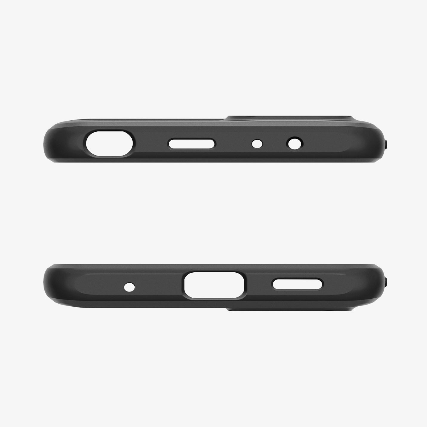 ACS02845 - Xiaomi Redmi Note 10 ProUltra Hybrid Case in Matte Black showing the top and bottom