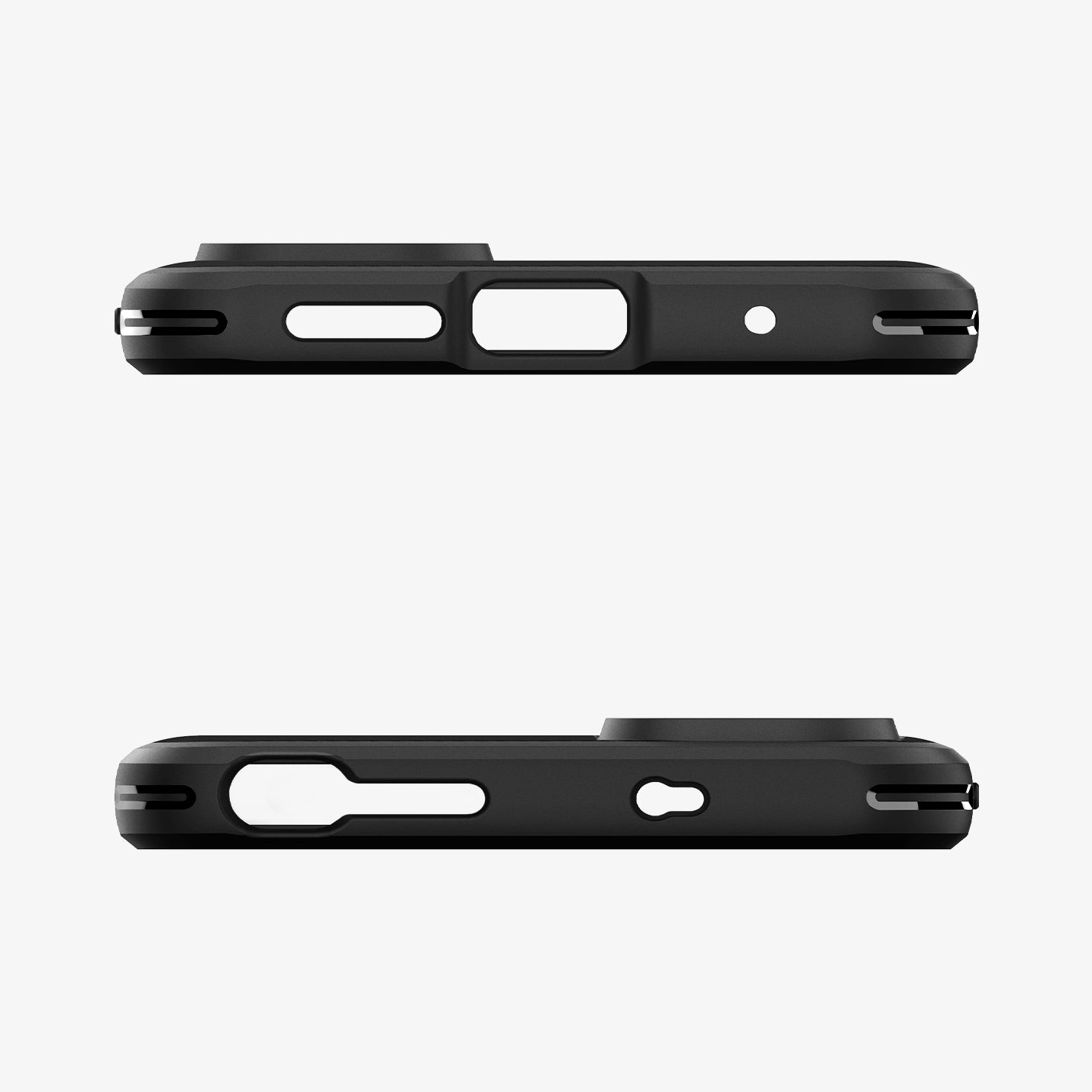 ACS04266 - Xiaomi Redmi Note 11 5G Case Rugged Armor in Matte Black showing the top and bottom