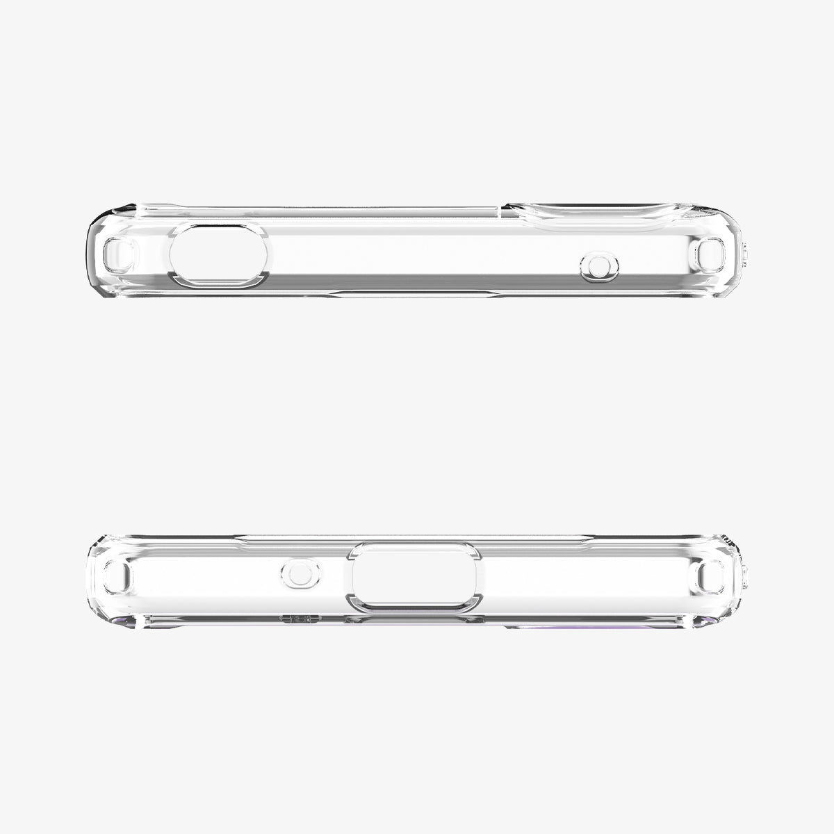 ACS03131 - Sony Xperia 1 III Case Ultra Hybrid in crystal clear showing the top and bottom