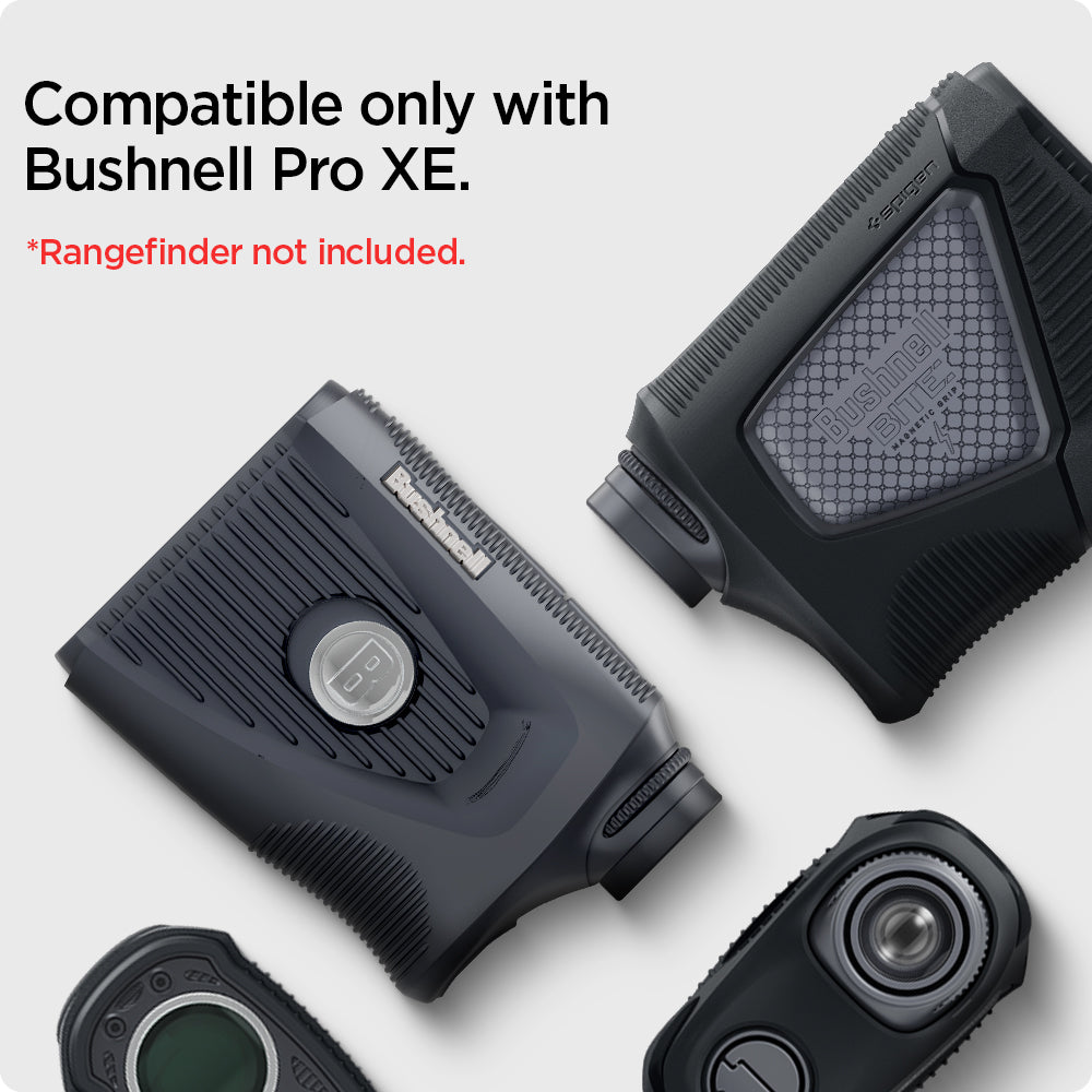 AHP02927 - Bushnell Pro XE Rangefinder Case in black showing the compatibility only with Bushnell Pro XE