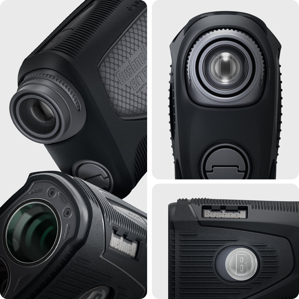 AHP02927 - Bushnell Pro XE Rangefinder Case in black showing the different angles