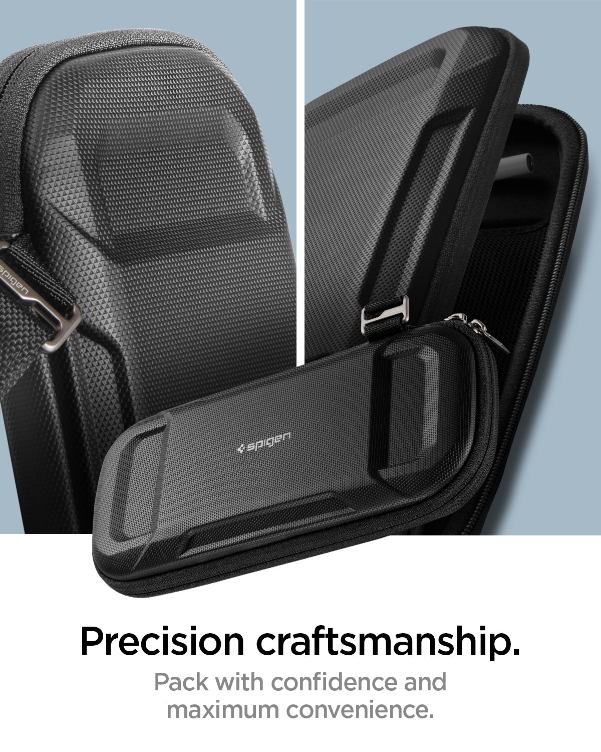 AFA05509 - Rugged Armor® Pro Slim Cable Organizer Bag in black showing the precision craftsmanship, pack with confidence and maximum convenience