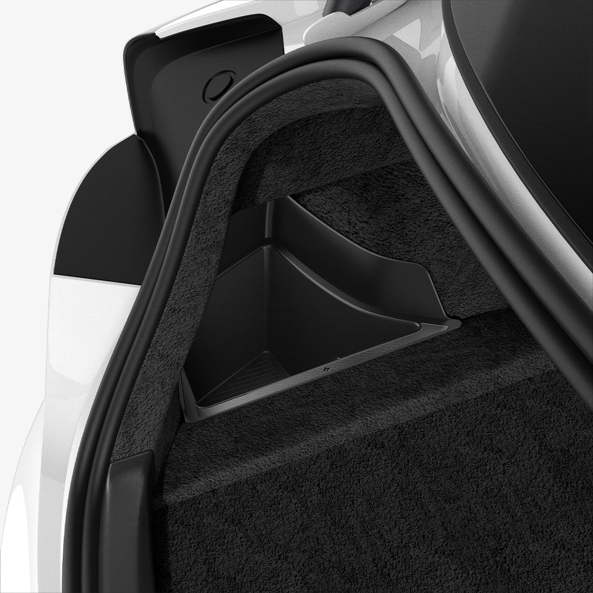 ACP08352 - Tesla Model 3 Highland Trunk Organizer TO228H in Black showing the inner