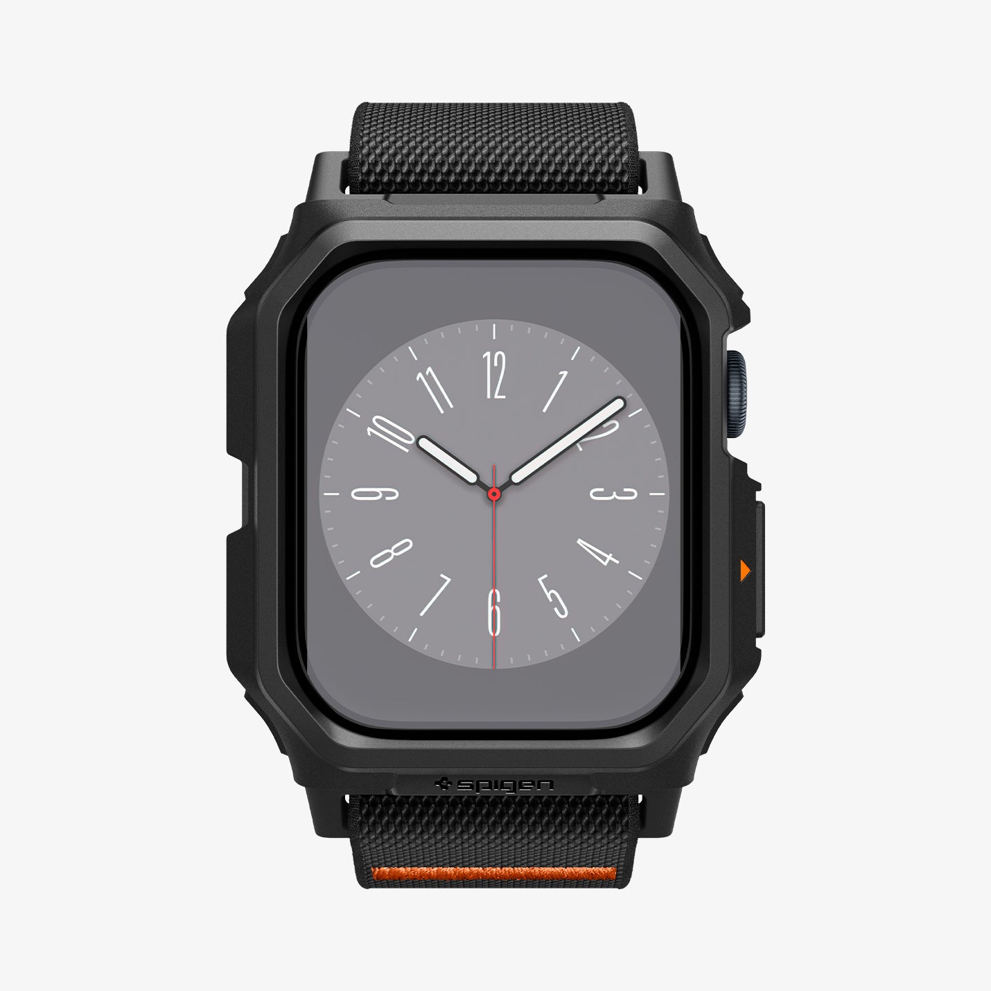 ACS08594 - Apple Watch (42mm) Case Lite Fit Pro in Matte Black showing the Case Lite Fit Pro in Matte Black showing the front and partial sides