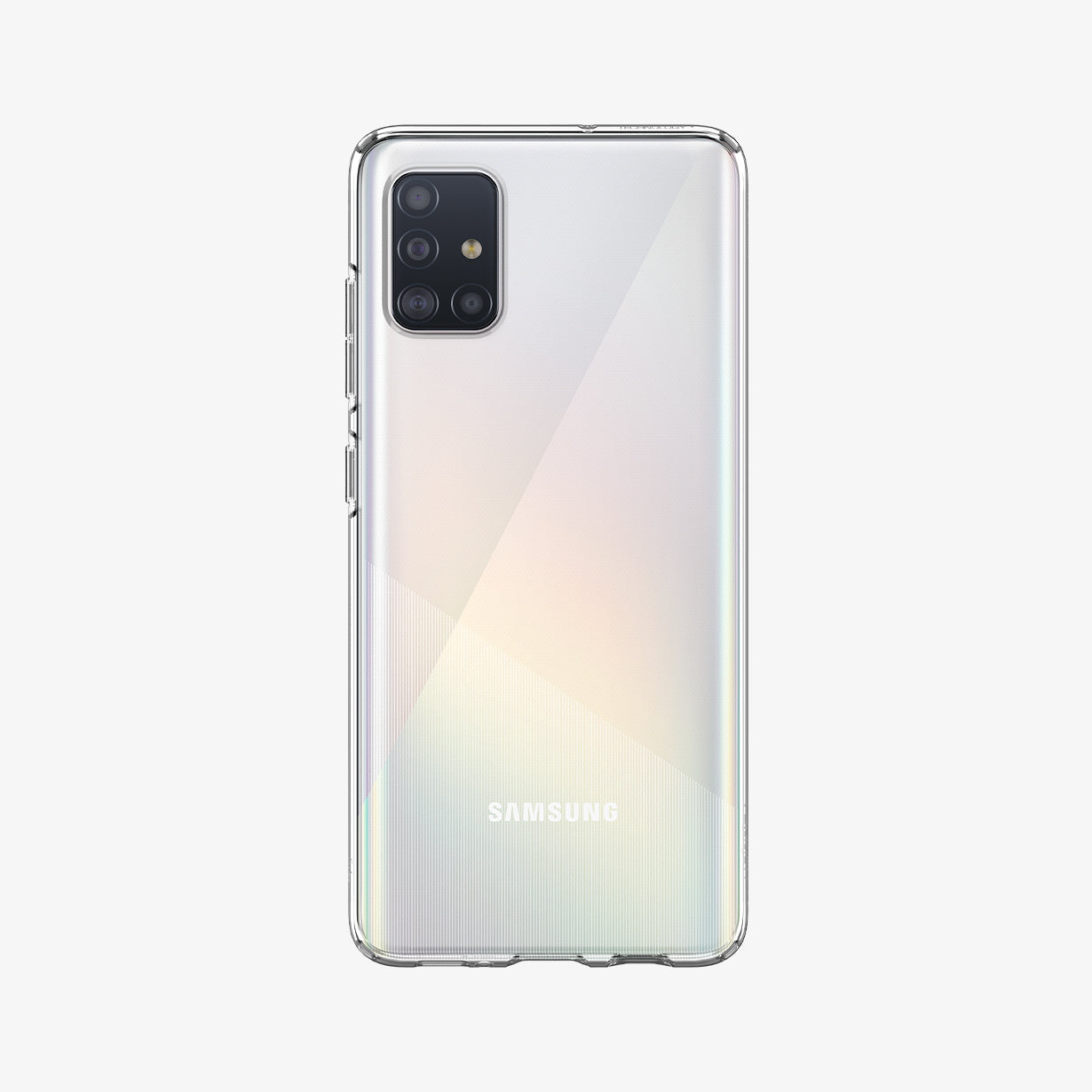 ACS00564 - Galaxy A51 Case Liquid Crystal in Crystal Clear showing the back