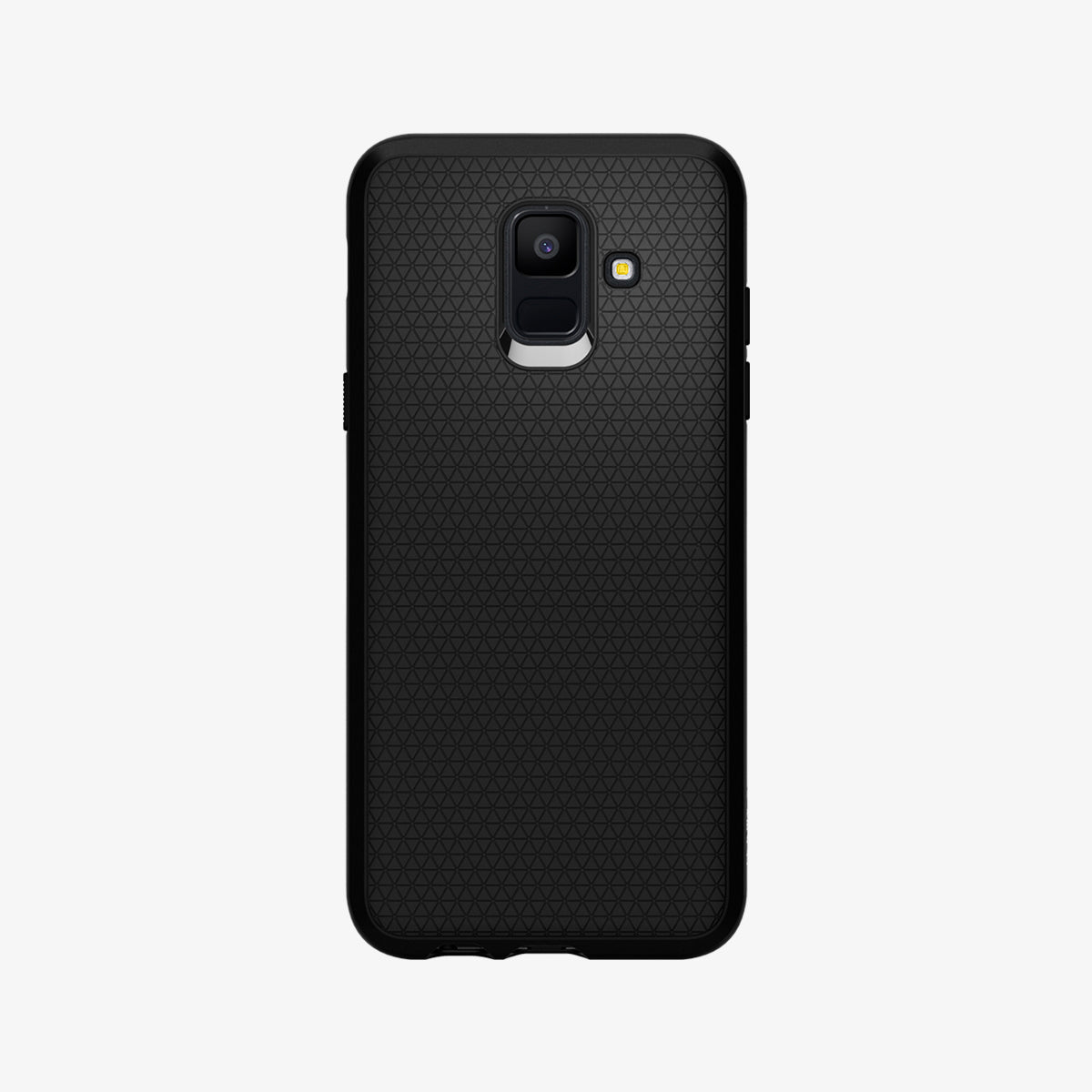 596CS24093 - Galaxy A6 Case Liquid Air in Black showing the back