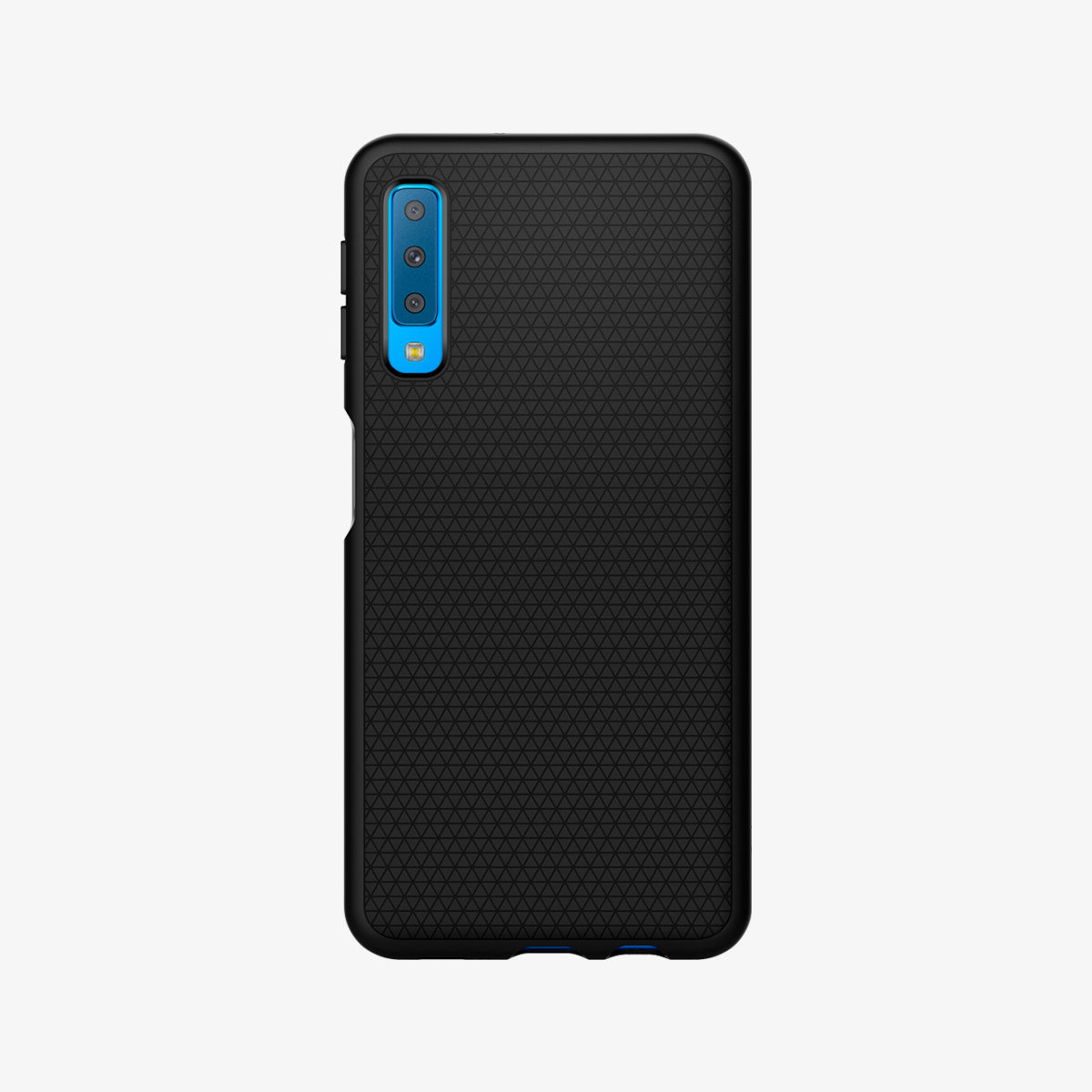 608CS25555 - Galaxy A7 (2018) Case Liquid Air in Matte Black showing the back