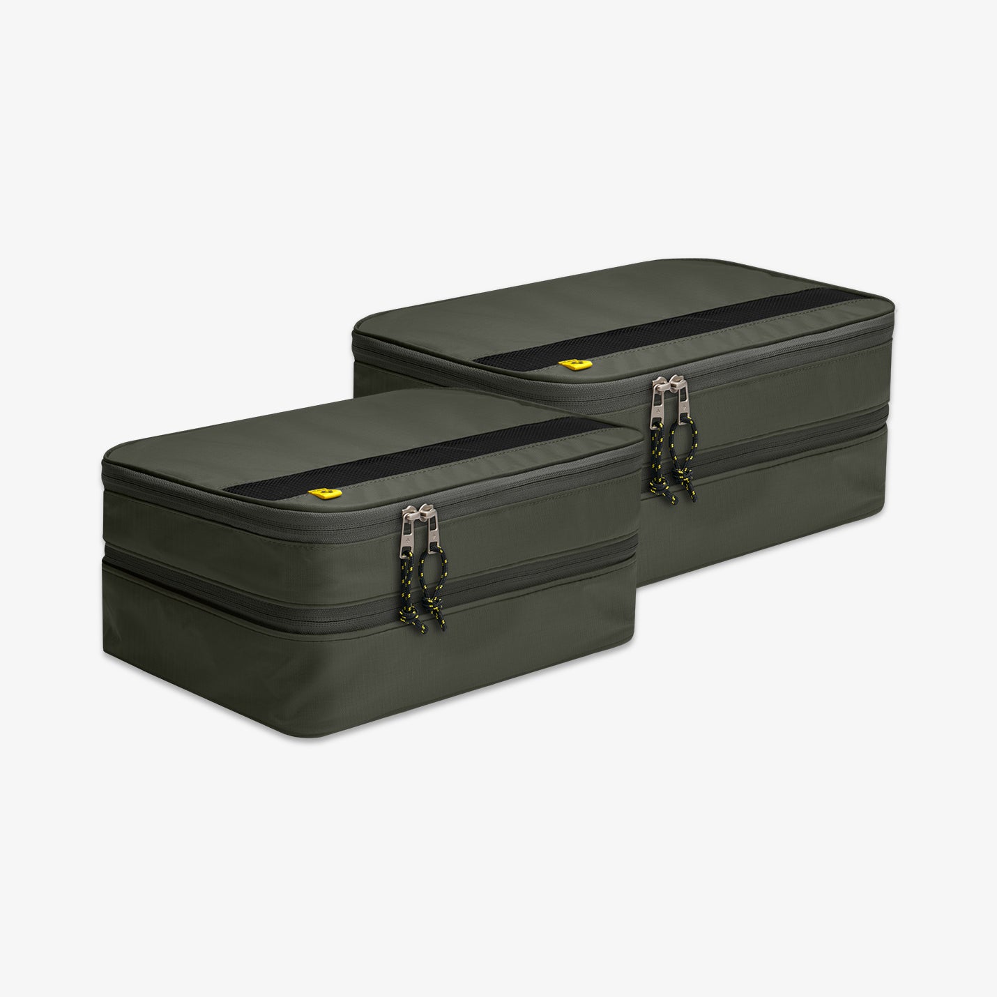 AFA08477 - Travel Packing Cubes KD600 small size in Hunter Green showing the partial front and sides