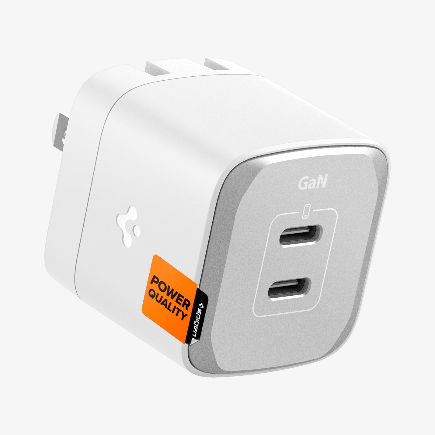 ACH05143 - ArcStation™ Pro GaN 352 Dual USB-C Wall Charger PE2202 in white showing the back, side and top