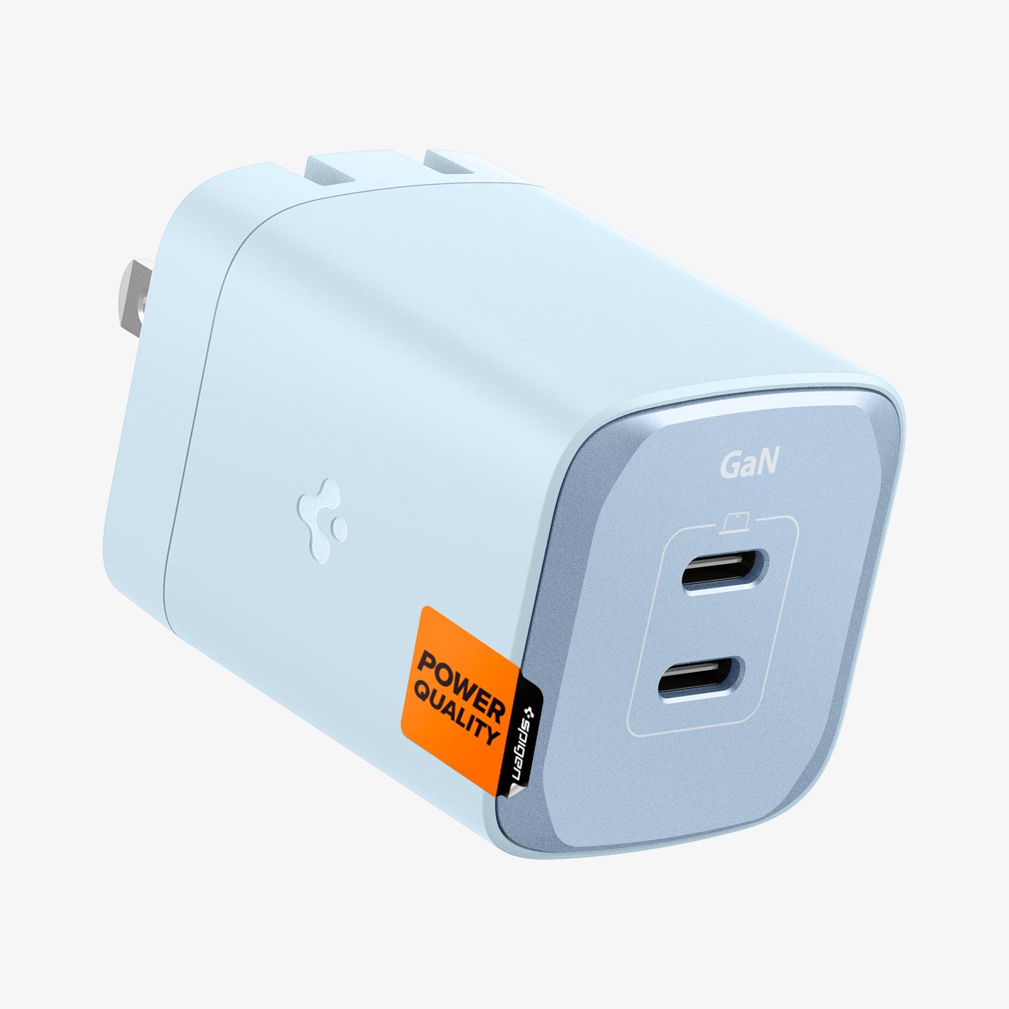 ACH05162 - ArcStation™ Pro GaN 652 Dual USB-C Wall Charger PE2204 in Sierra Blue showing the top and partial sides of the wall charger