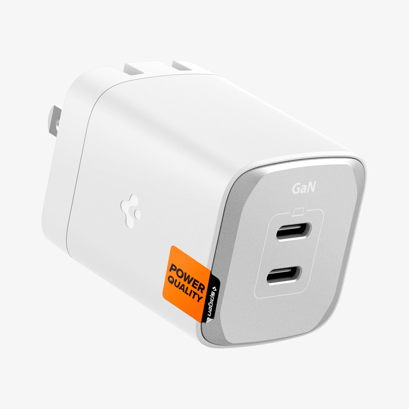 ACH05161 - ArcStation™ Pro GaN 652 Dual USB-C Wall Charger PE2204 in White showing the top and partial sides of the wall charger