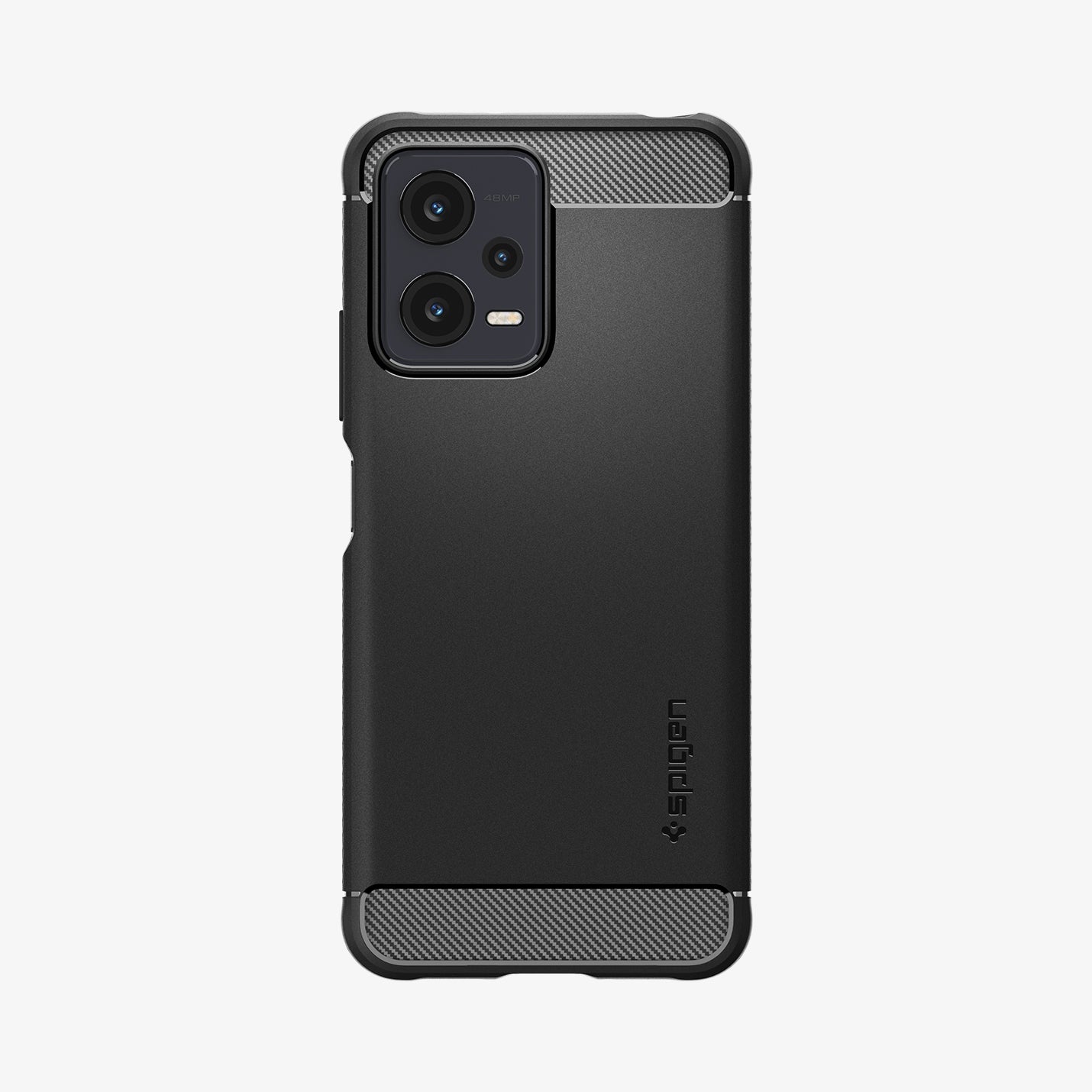 ACS05787 - Xiaomi Redmi Note 12 5G Case Rugged Armor in Matte Black showing the back